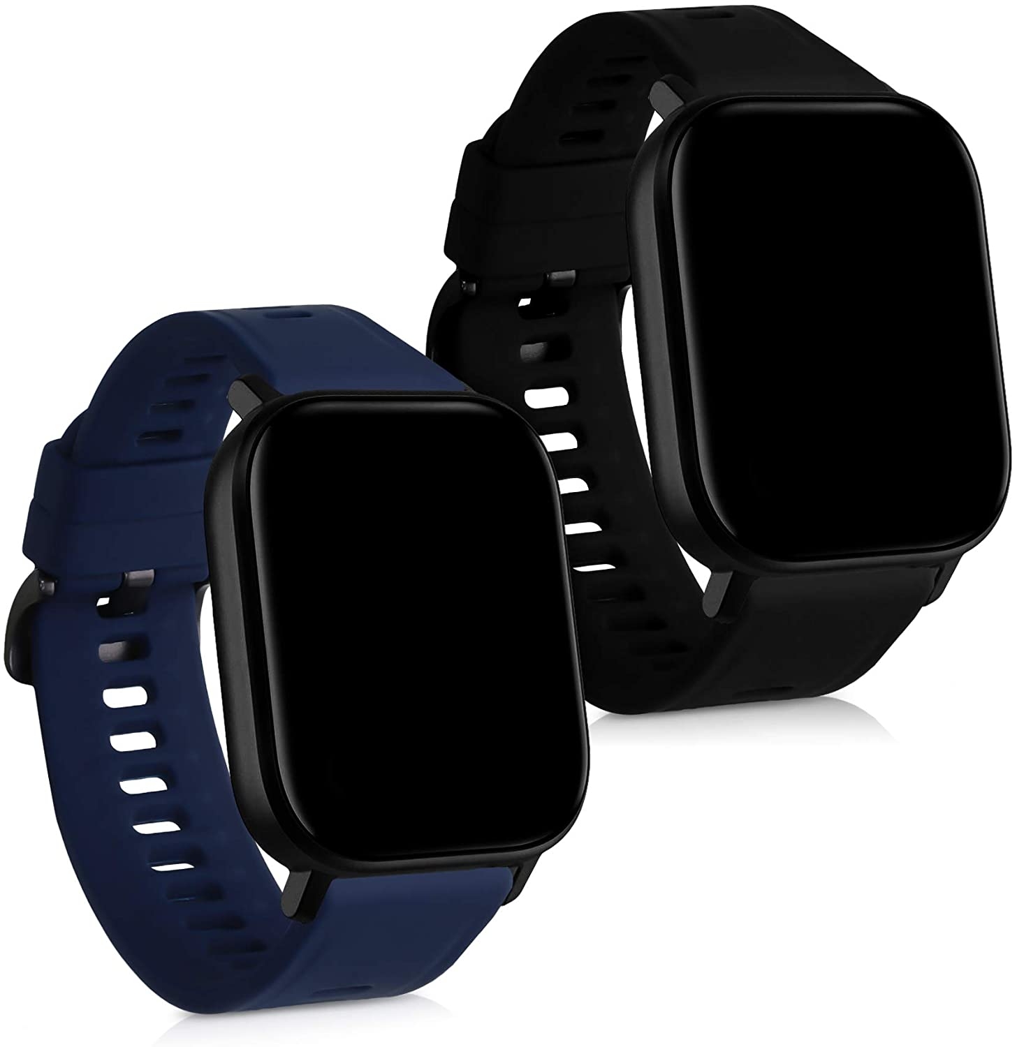 KW Λουράκι Σιλικόνης (20mm) Huami Amazfit GTS 2 Mini - 2 Τεμάχια - Black / Dark Blue