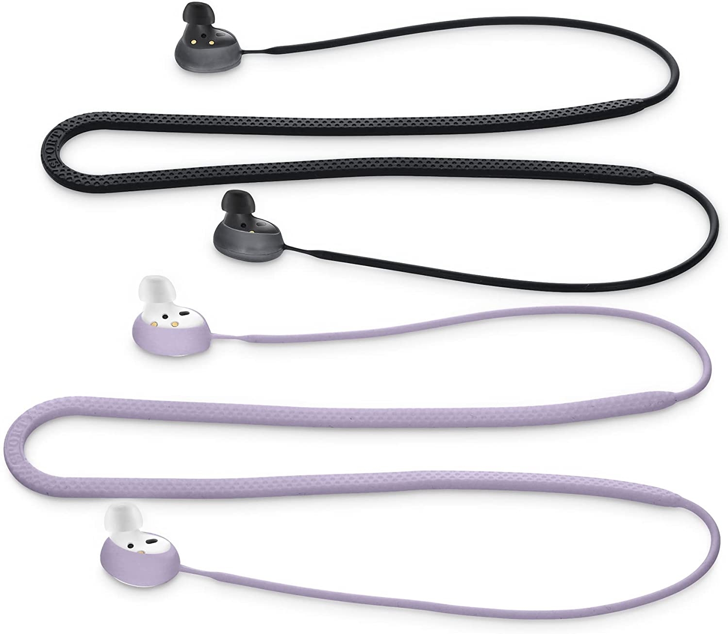 KW Λουράκια για Ακουστικά Samsung Galaxy Buds 2 - 2 Τεμάχια - Lavender / Black
