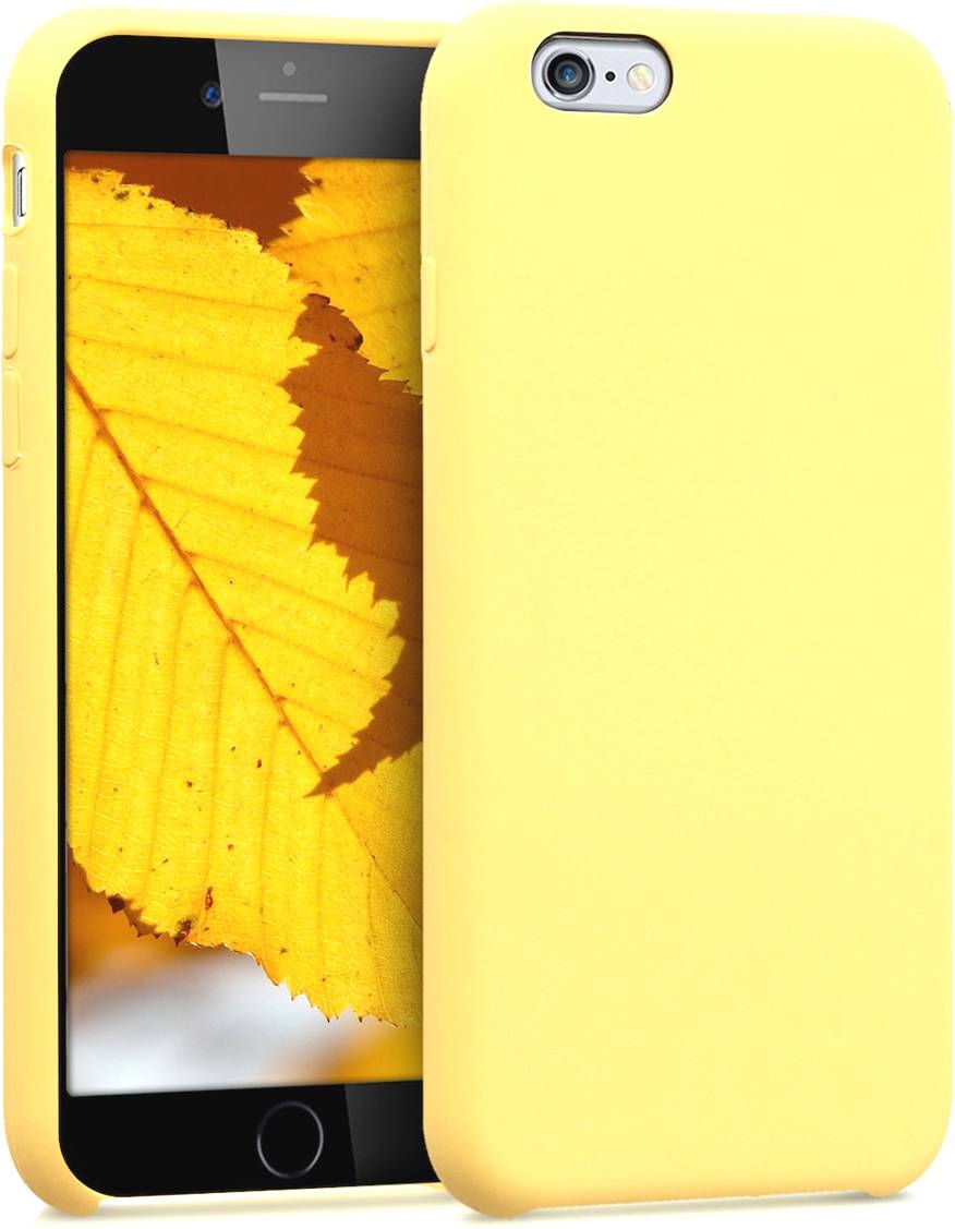 KWmobile Θήκη Σιλικόνης iPhone 6S / 6 - Soft Flexible Rubber Protective Cover - Yellow Matte