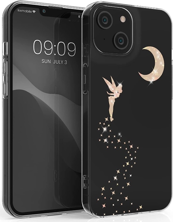 KWmobile Διάφανη Θήκη Σιλικόνης Apple iPhone 14 - Glittery Fairy Rose Gold / Transparent