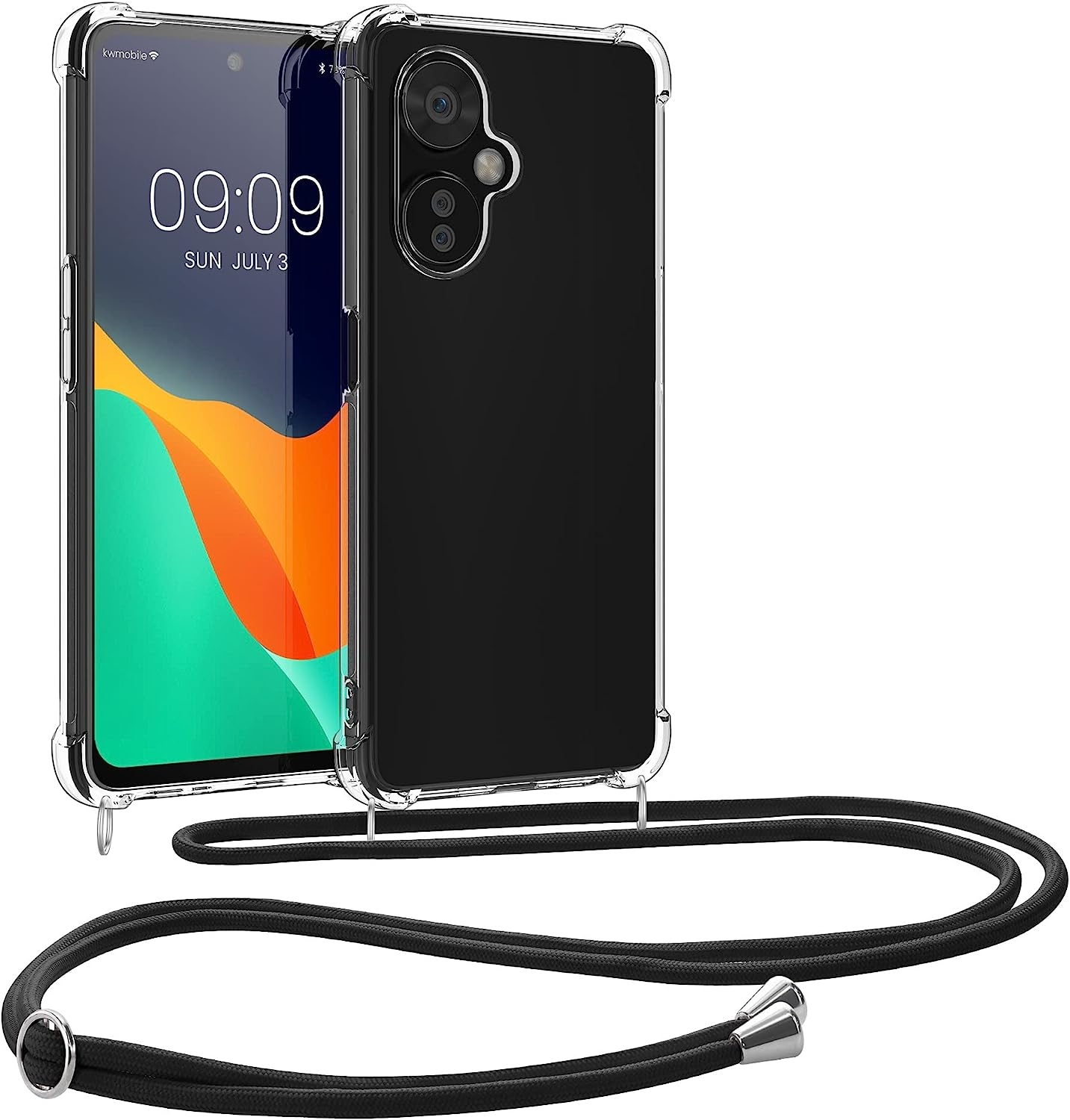 KWmobile Διάφανη Θήκη Σιλικόνης με Λουράκι Λαιμού - OnePlus Nord CE 3 Lite - Transparent