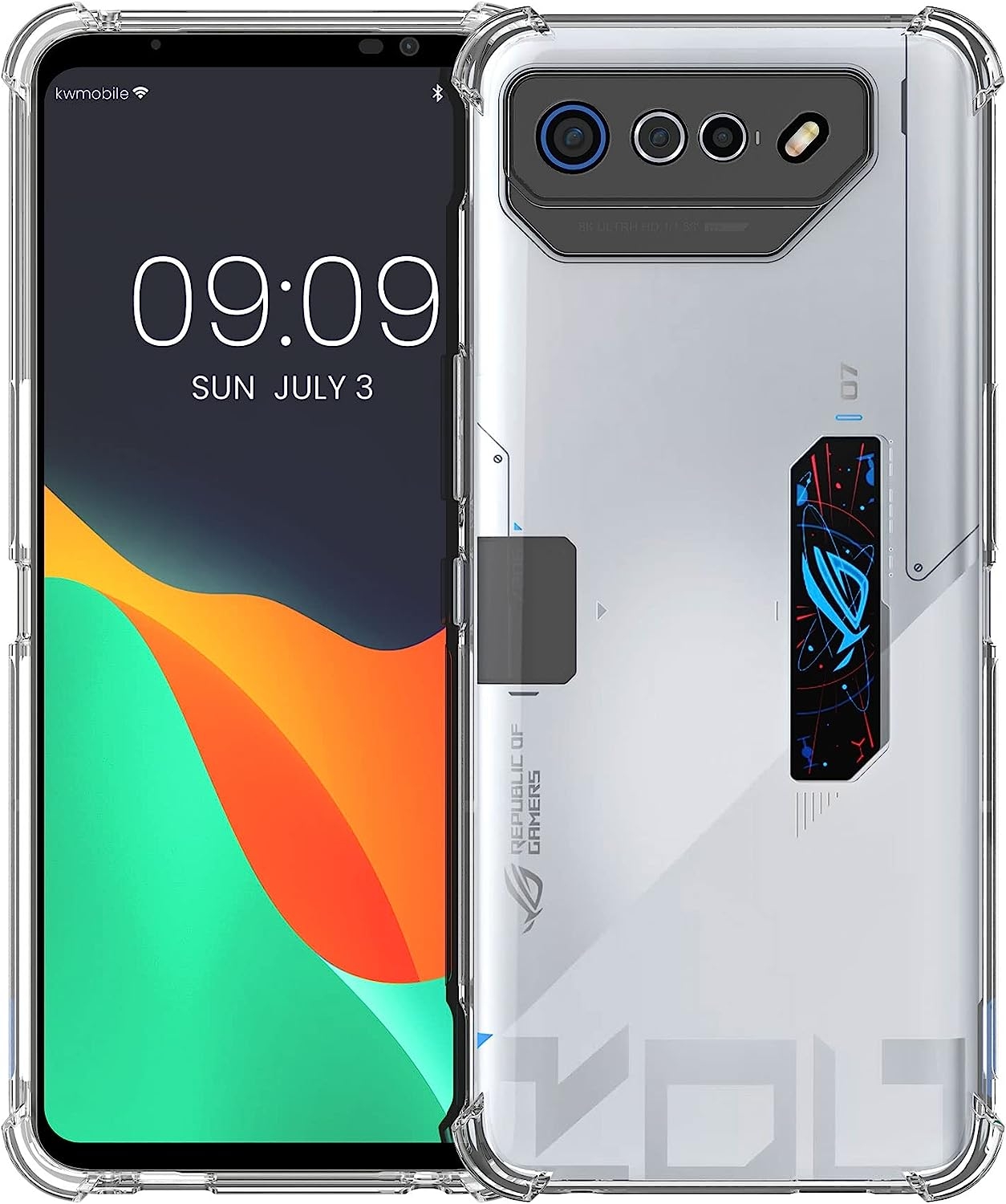 KWmobile Διάφανη Θήκη Σιλικόνης με TPU Bumper Asus ROG Phone 7 Ultimate - Transparent
