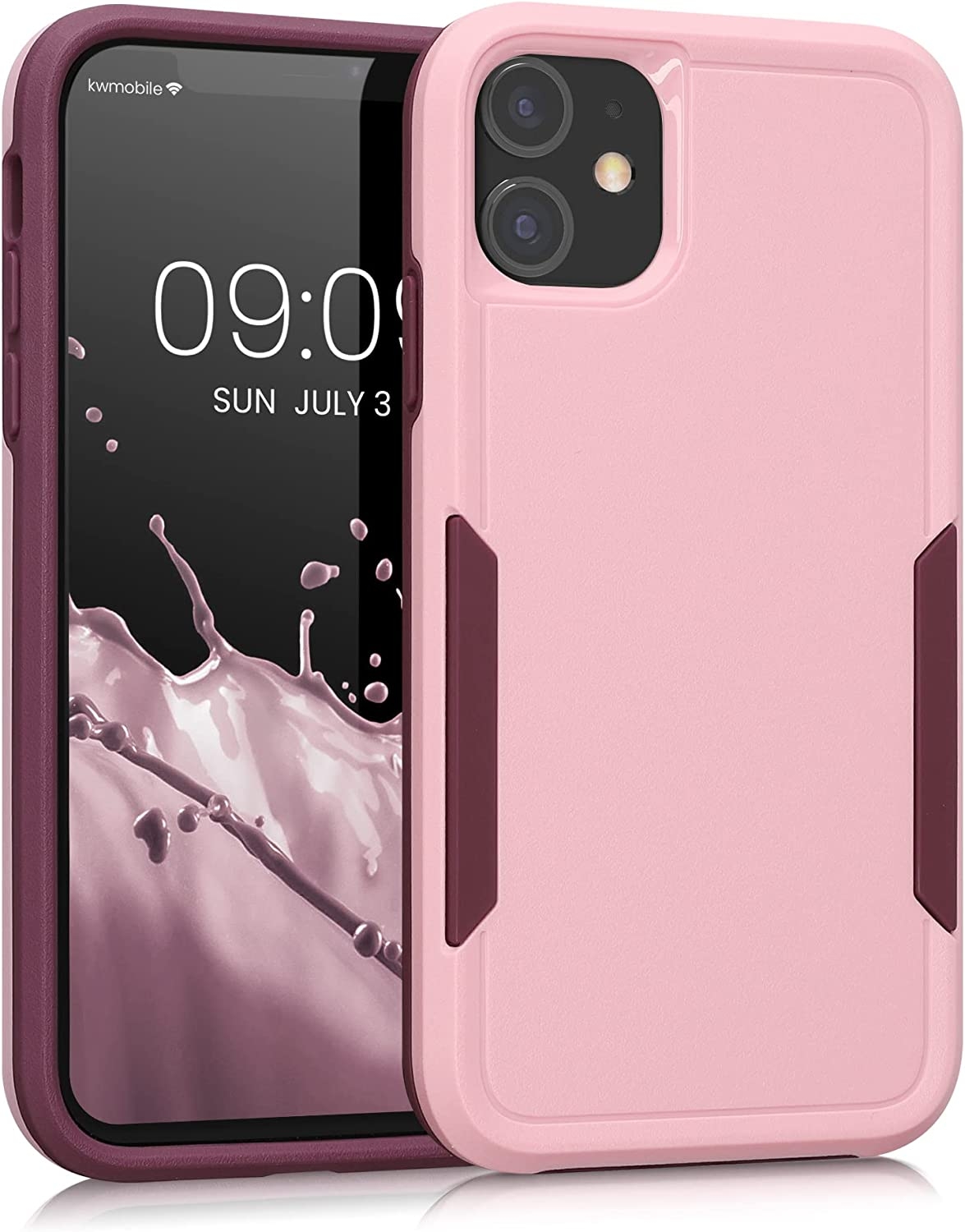 KWmobile Shockproof Hybrid - Σκληρή Θήκη με TPU Apple iPhone 11 - Dusty Pink / Dark Red