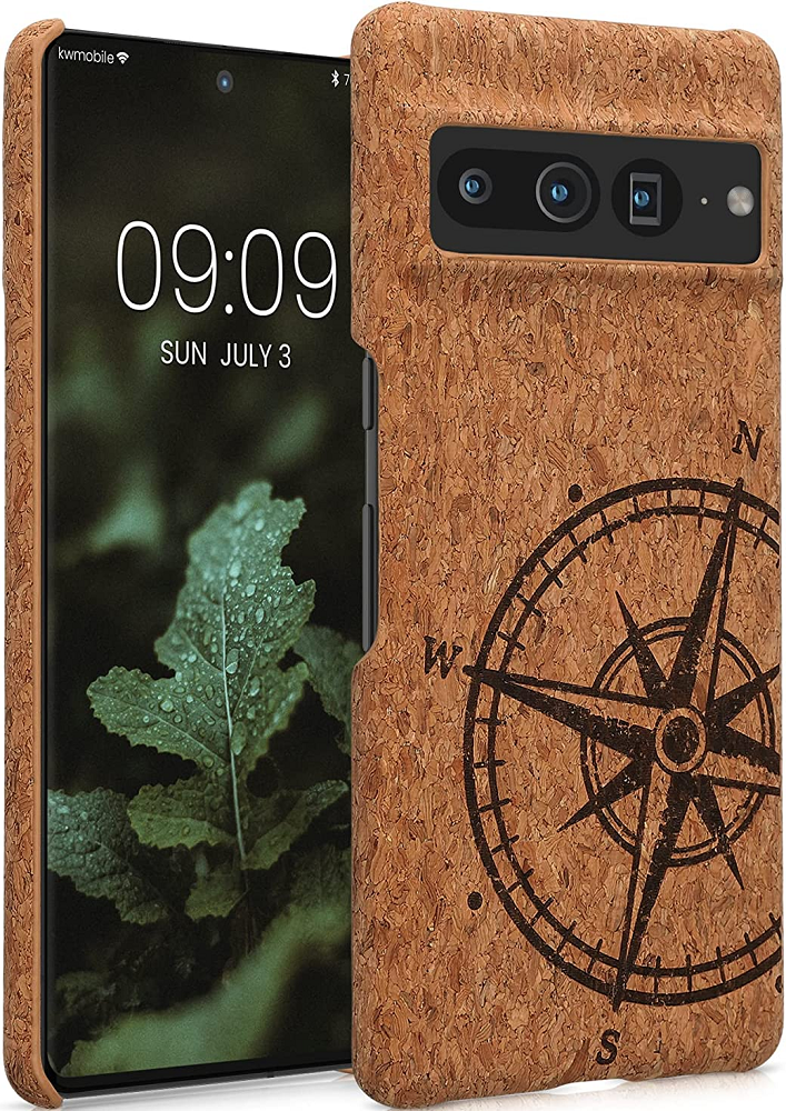 KWmobile Σκληρή Θήκη Google Pixel 7 Pro - Light Brown Cork / Navigational Compass