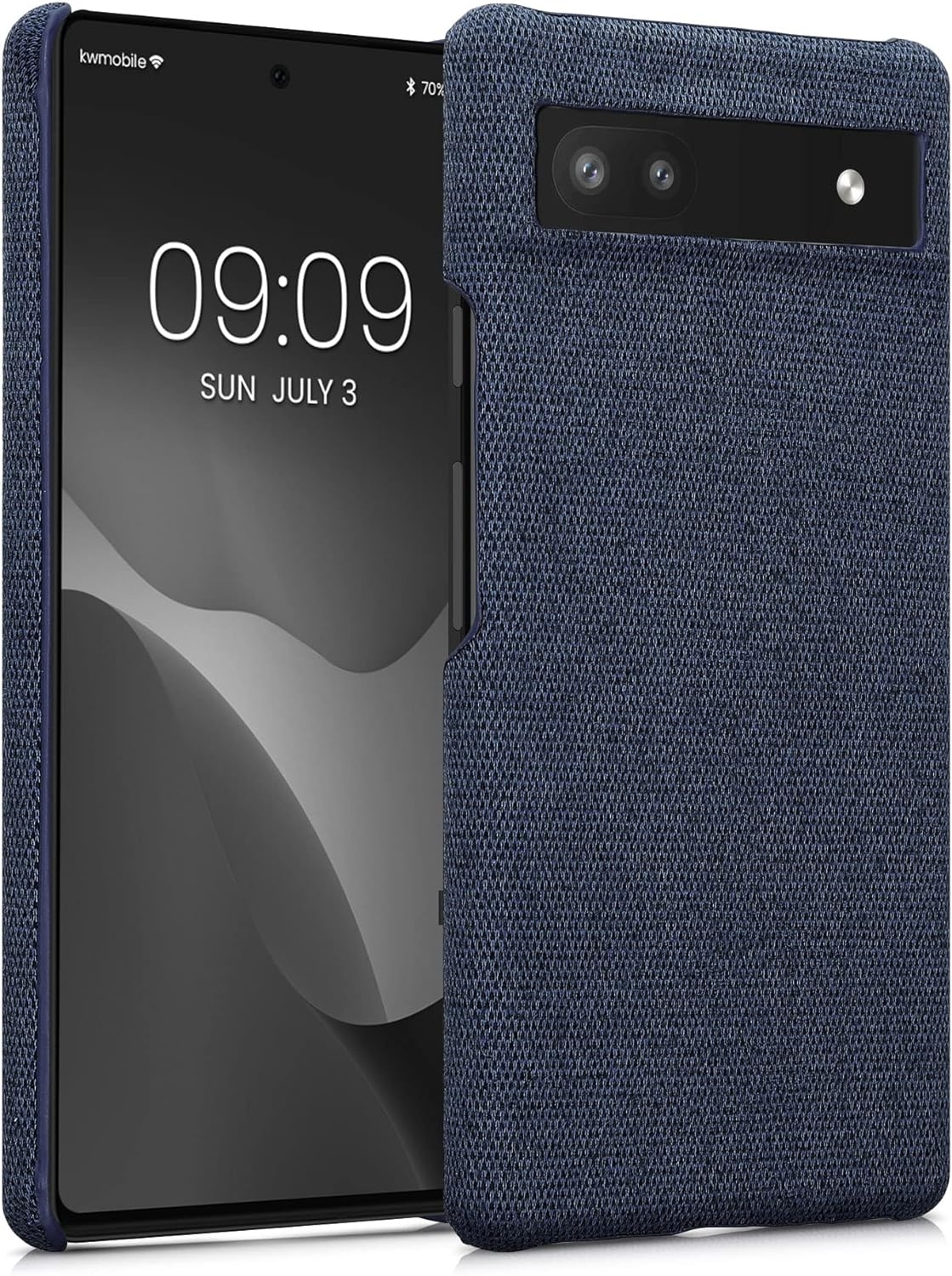 KWmobile Σκληρή Υφασμάτινη Θήκη Cloth - Google Pixel 6a - Dark Blue 