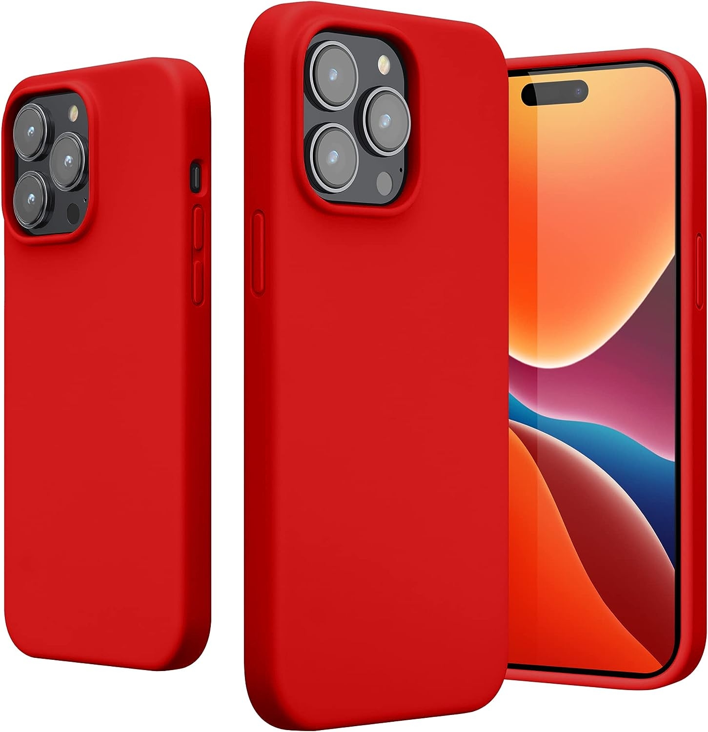 KWmobile Soft Flexible Rubber Cover - Θήκη Σιλικόνης Apple iPhone 14 Pro Max - Red