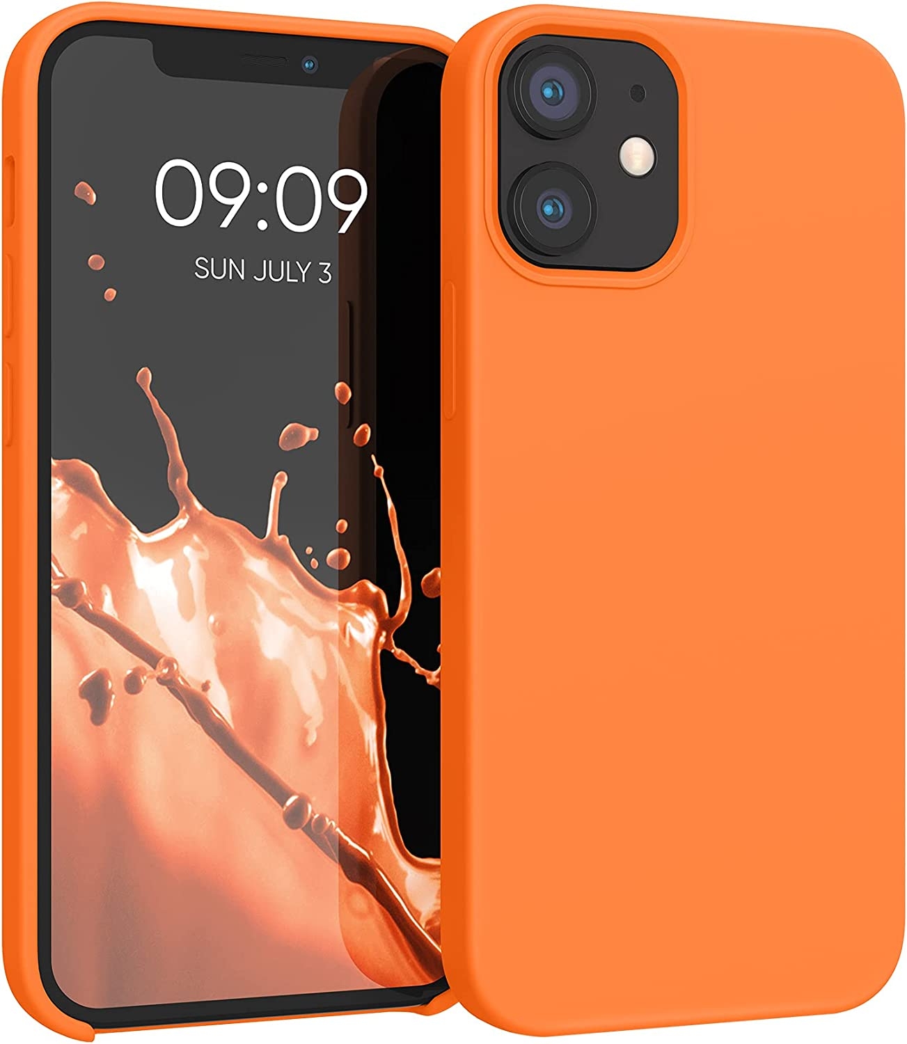 KWmobile Soft Flexible Rubber Cover - Θήκη Σιλικόνης Apple iPhone 12 mini - Cosmic Orange