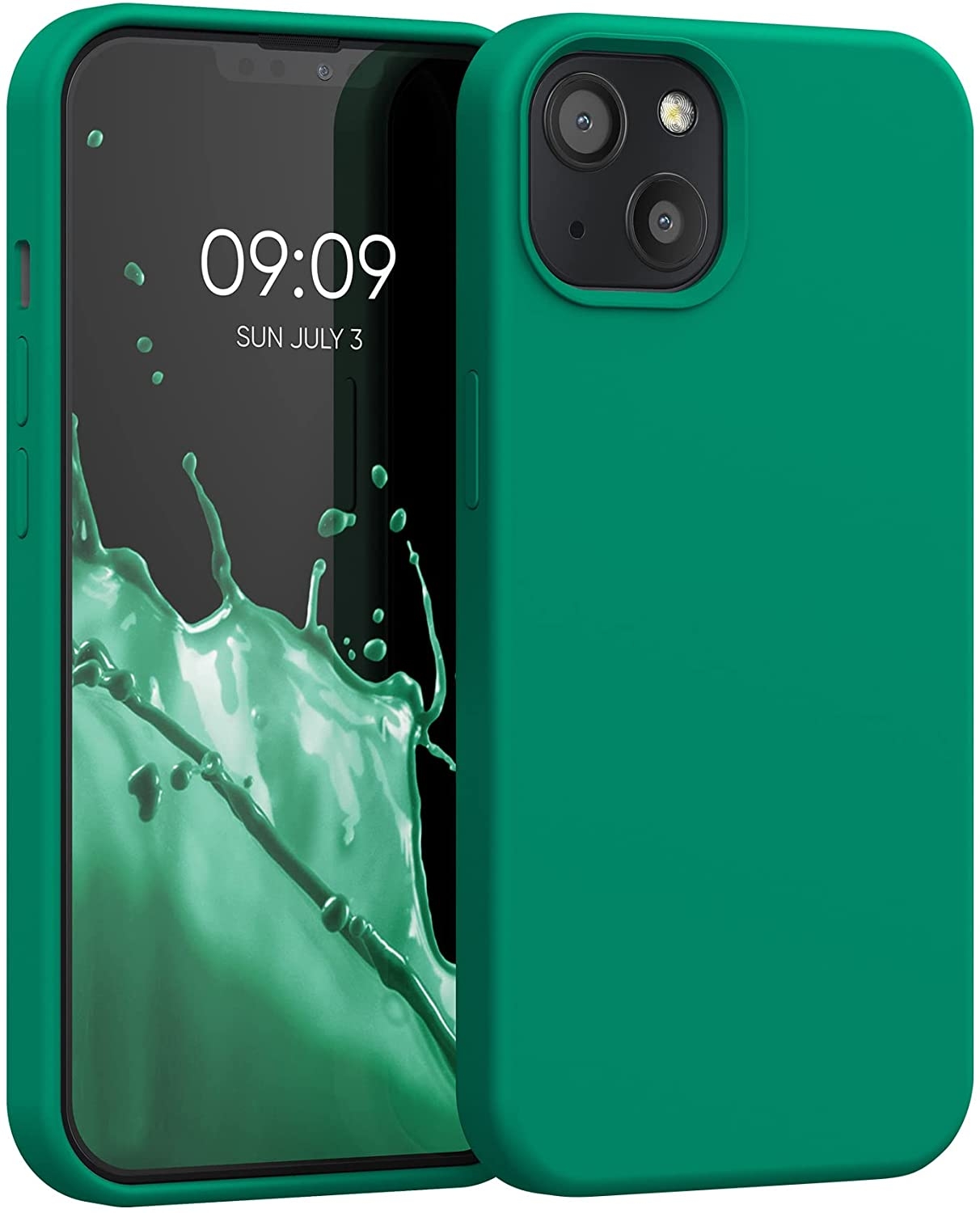 KWmobile Soft Flexible Rubber Cover - Θήκη Σιλικόνης Apple iPhone 13 - Emerald Green