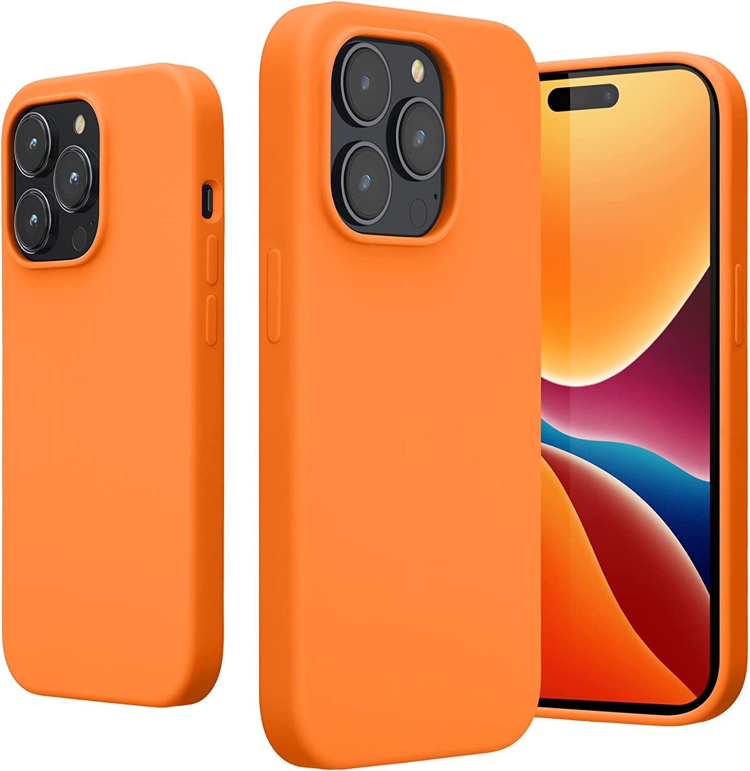KWmobile Soft Flexible Rubber Cover - Θήκη Σιλικόνης Apple iPhone 14 Pro - Fruity Orange