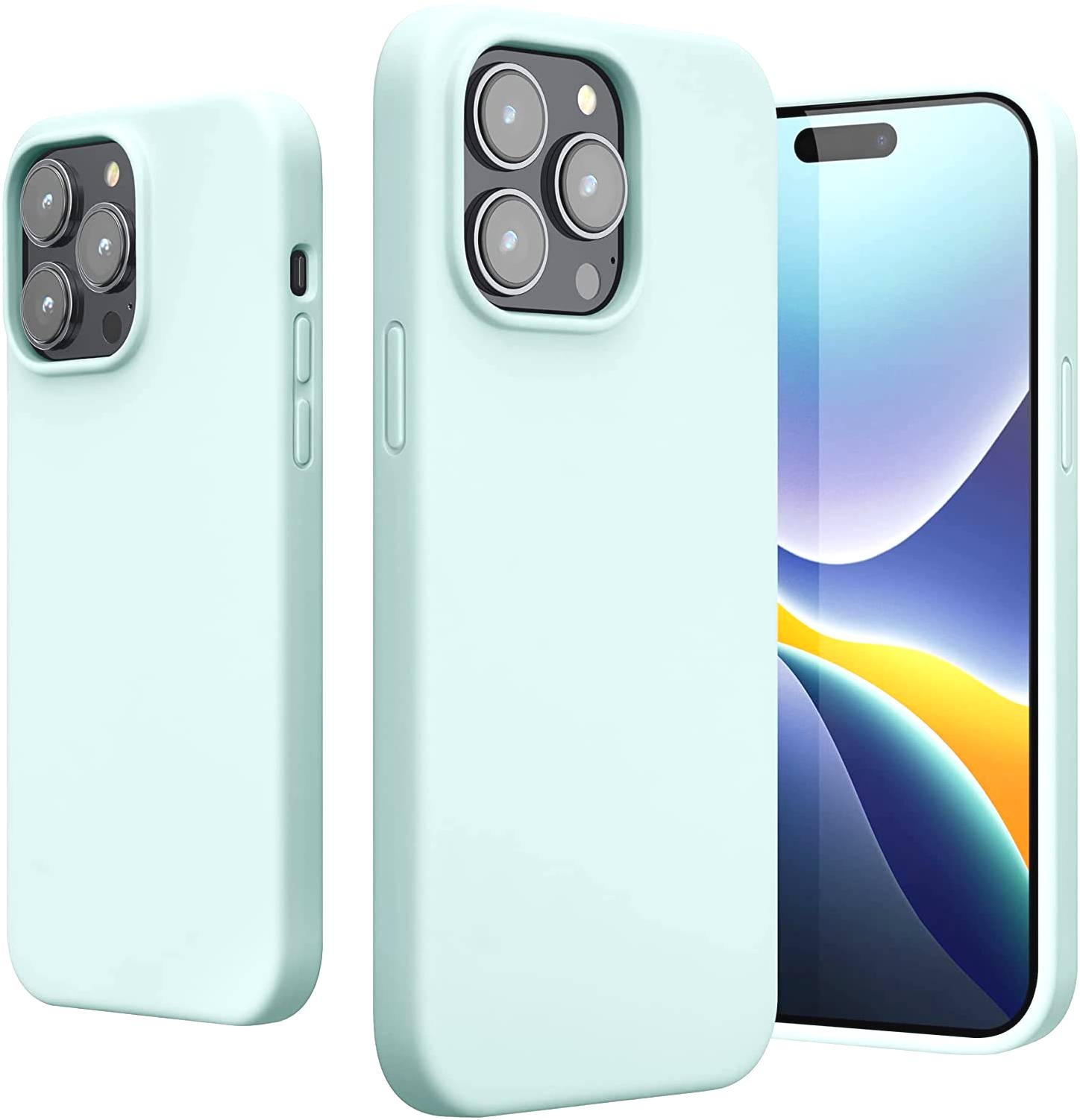 KWmobile Soft Flexible Rubber Cover - Θήκη Σιλικόνης Apple iPhone 14 Pro Max - Cool Mint