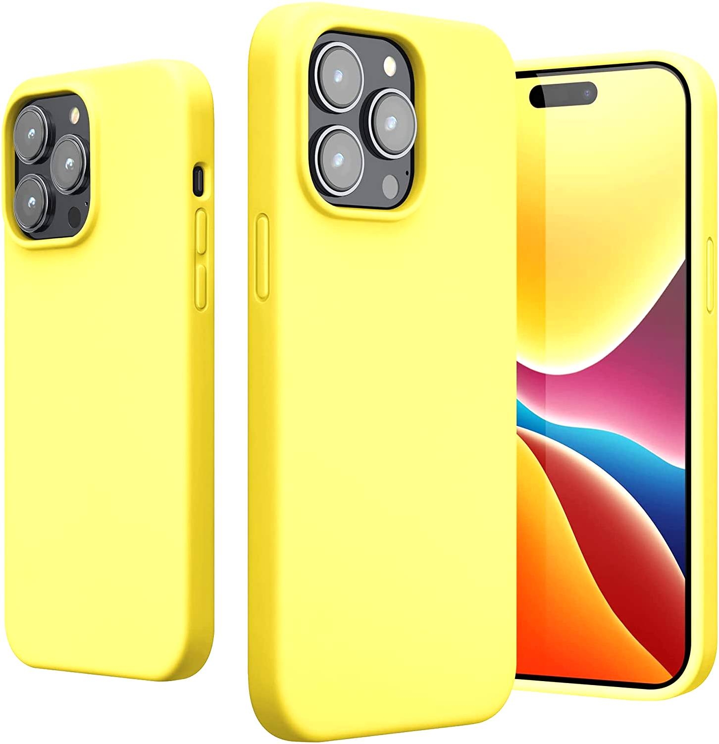 KWmobile Soft Flexible Rubber Cover - Θήκη Σιλικόνης Apple iPhone 14 Pro Max - Lemon Yellow