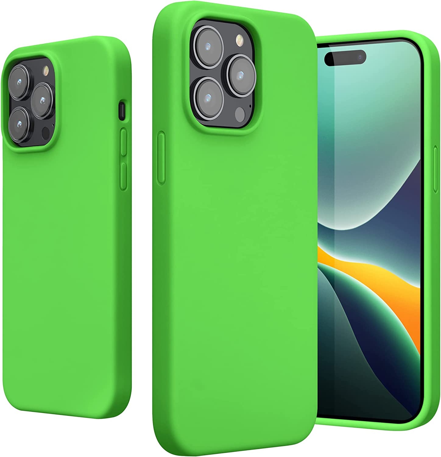 KWmobile Soft Flexible Rubber Cover - Θήκη Σιλικόνης Apple iPhone 14 Pro Max - Lime Green