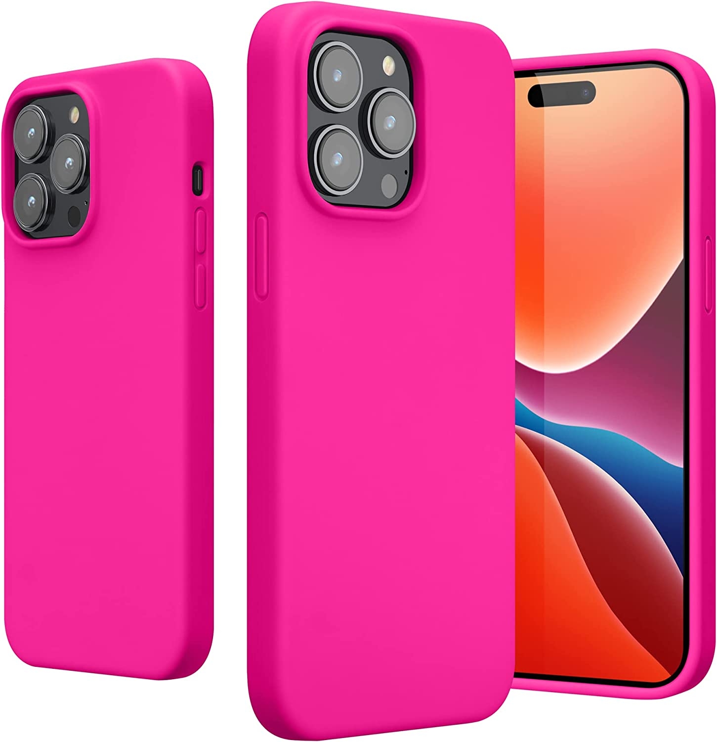 KWmobile Soft Flexible Rubber Cover - Θήκη Σιλικόνης Apple iPhone 14 Pro Max - Neon Pink