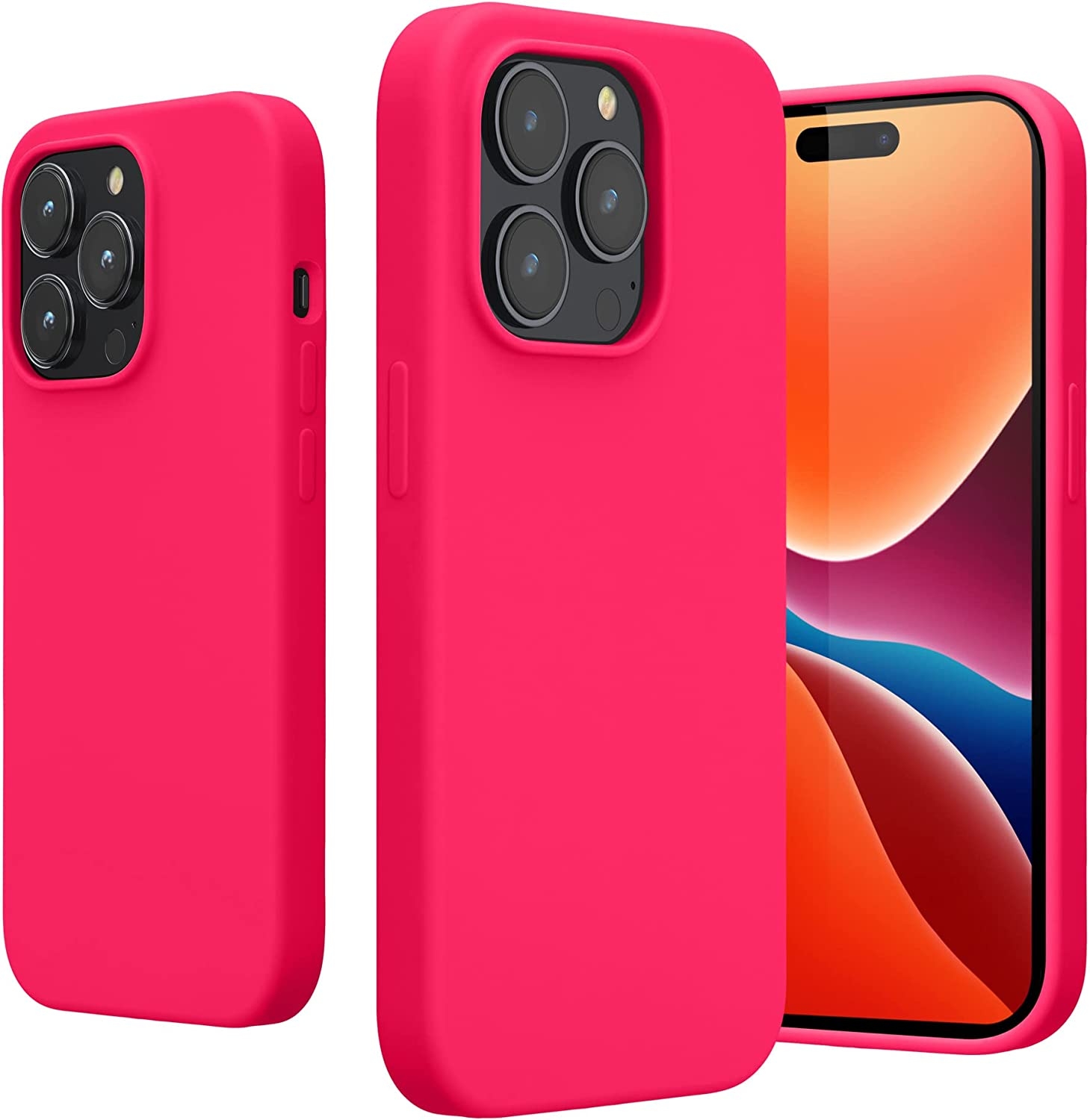 KWmobile Soft Flexible Rubber Cover - Θήκη Σιλικόνης Apple iPhone 14 Pro - Neon Pink