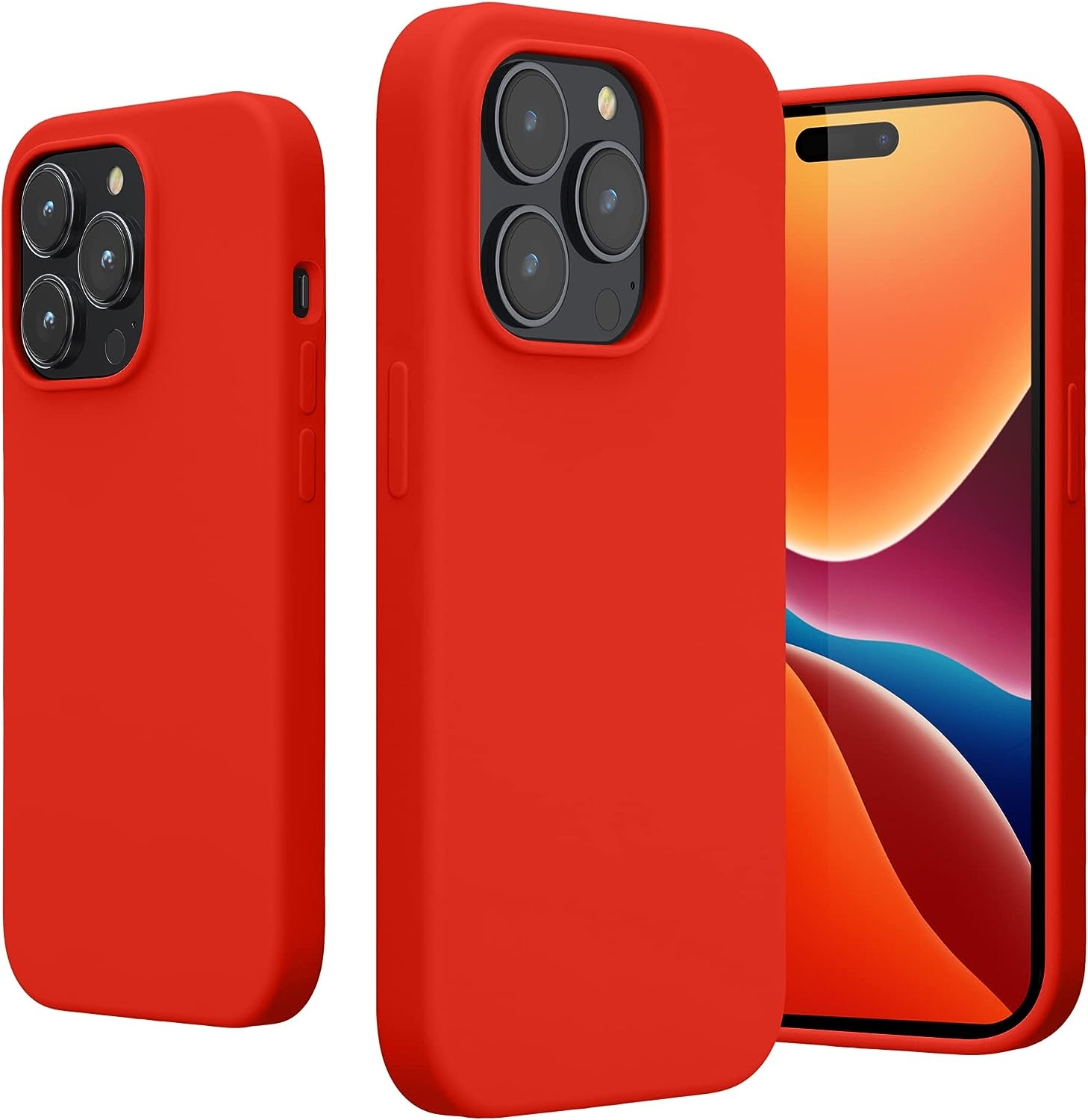KWmobile Soft Flexible Rubber Cover - Θήκη Σιλικόνης Apple iPhone 14 Pro - Red