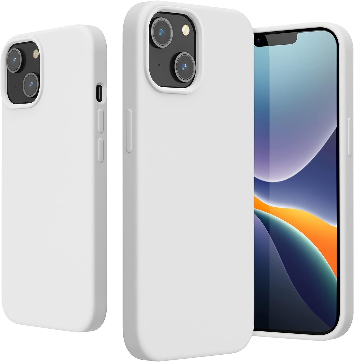 KWmobile Soft Flexible Rubber Cover - Θήκη Σιλικόνης Apple iPhone 14 - White