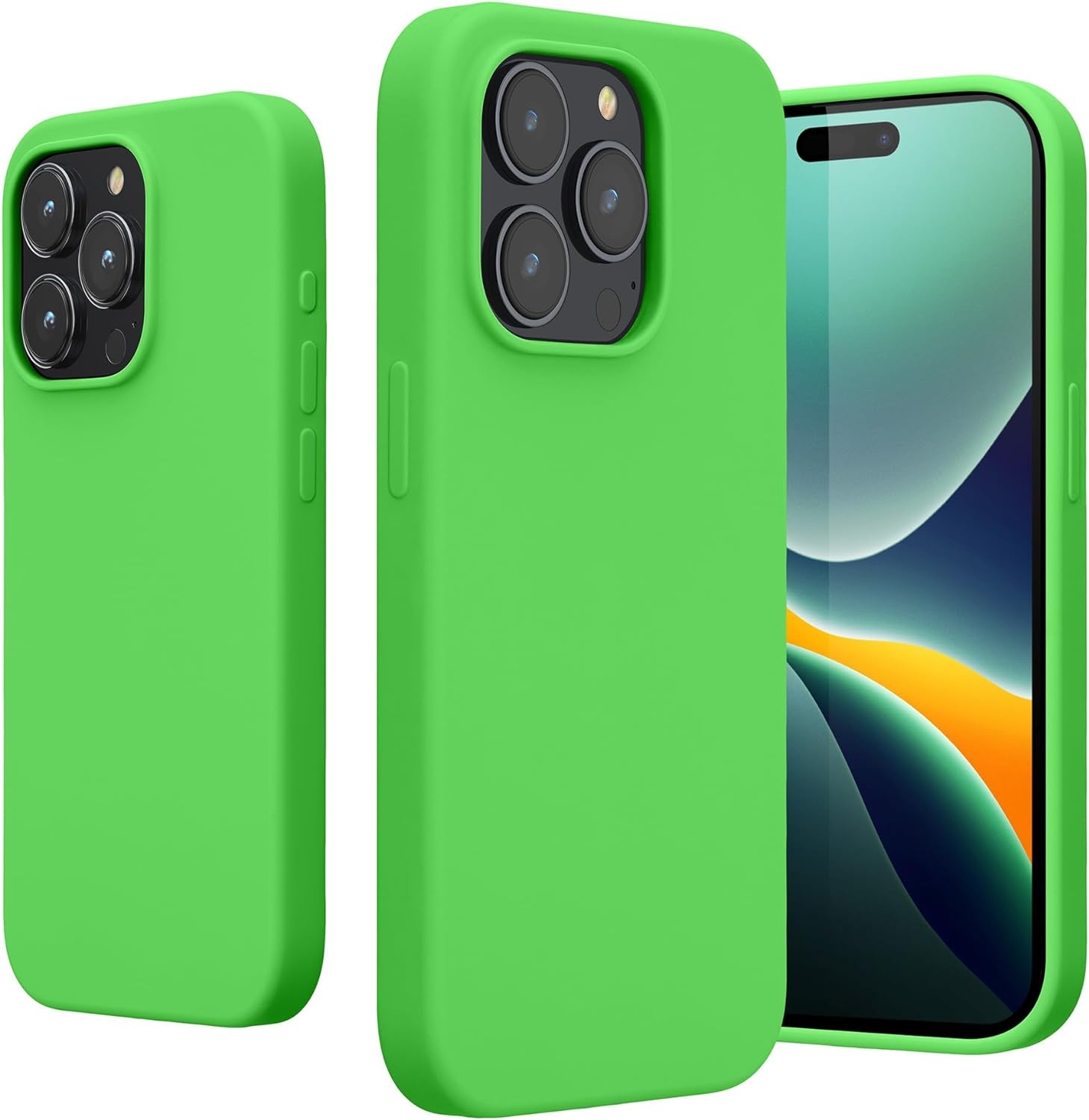 Θήκη Apple iPhone 15 Pro Max - KWmobile Soft Flexible Rubber Cover Σιλικόνης - Lime Green (61956.159)