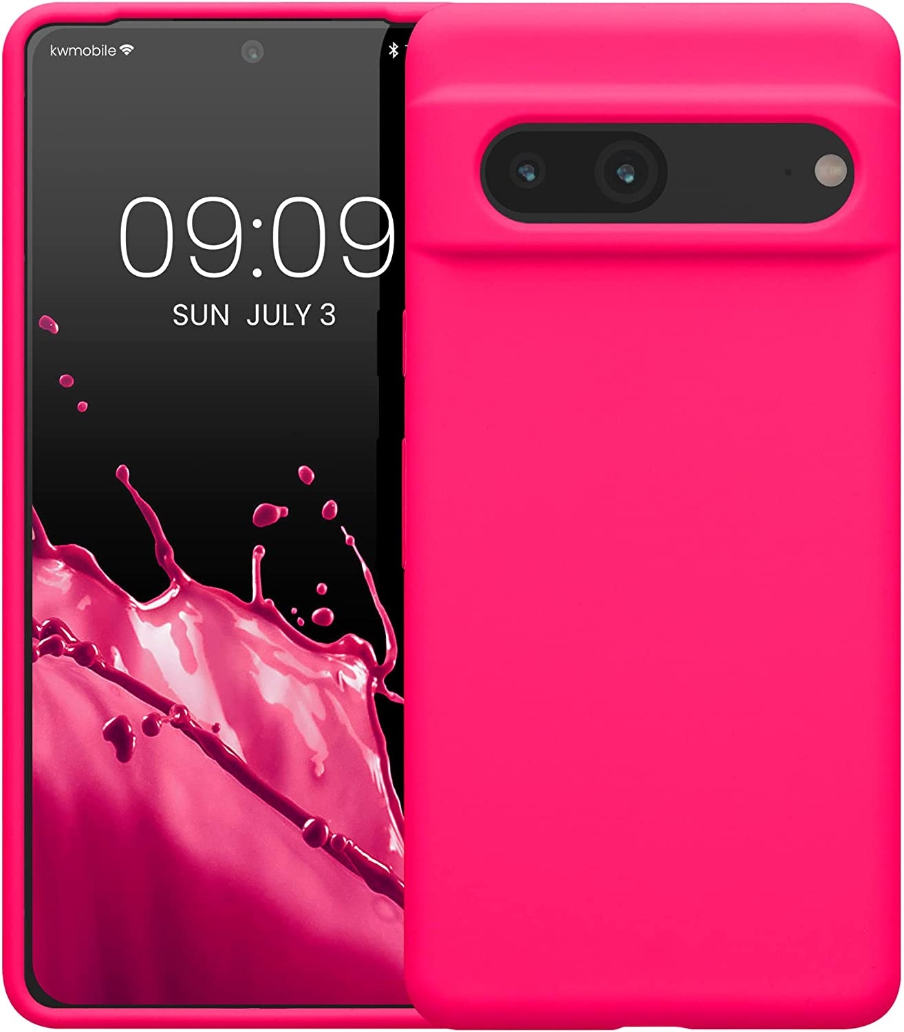 KWmobile Soft Flexible Rubber Cover - Θήκη Σιλικόνης Google Pixel 7 - Neon Pink
