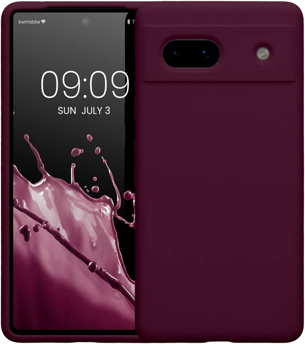 KWmobile Soft Flexible Rubber Cover - Θήκη Σιλικόνης Google Pixel 7a - Bordeaux Violet