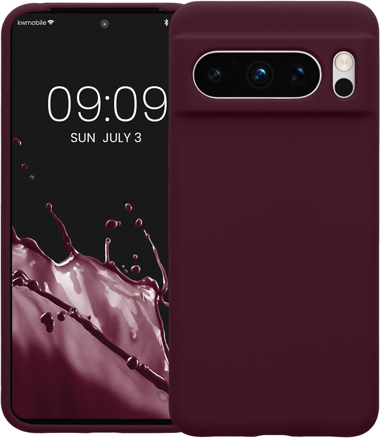 KWmobile Soft Flexible Rubber Cover - Θήκη Σιλικόνης Google Pixel 8 Pro - Bordeaux Violet