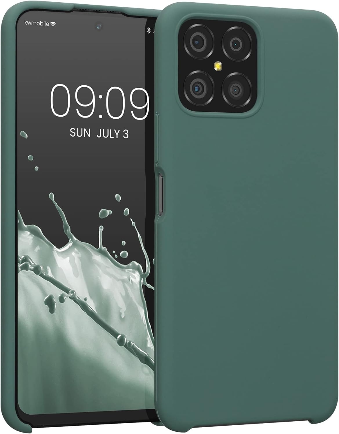 KWmobile Soft Flexible Rubber Cover - Θήκη Σιλικόνης Honor X8 4G - Forest Green