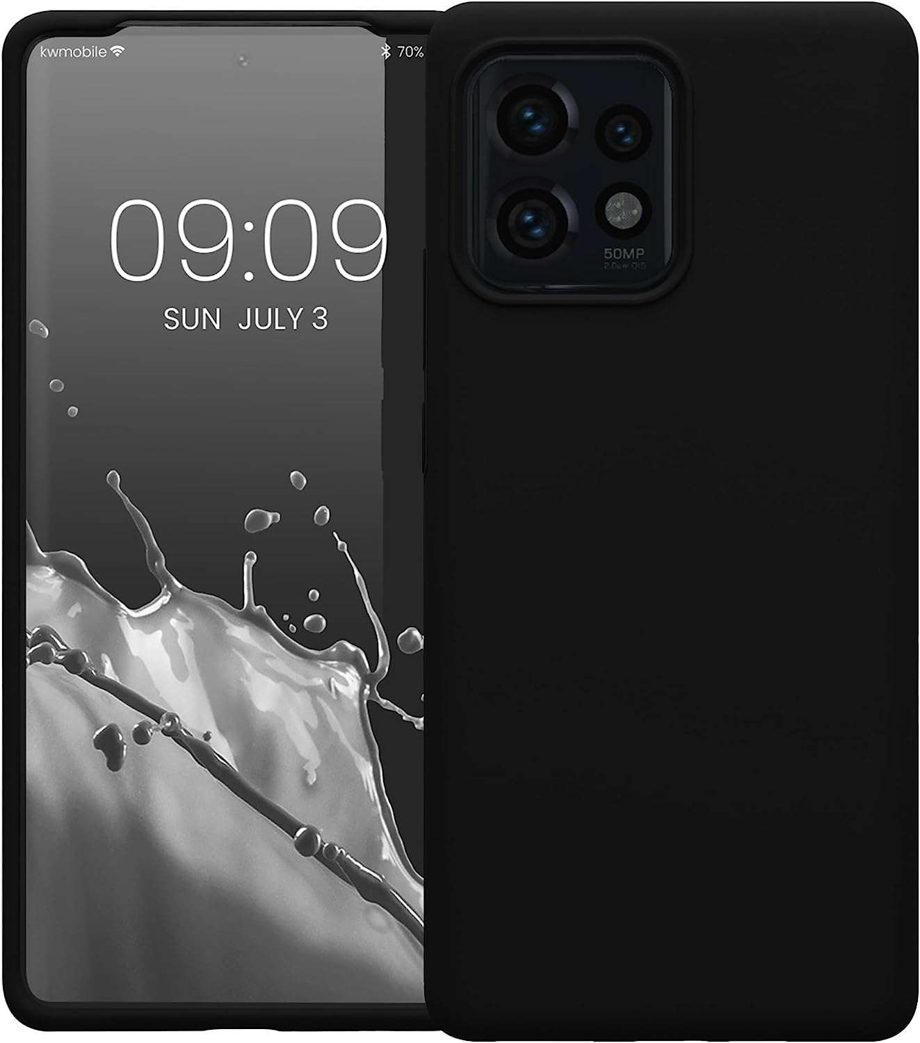 KWmobile Soft Flexible Rubber Cover - Θήκη Σιλικόνης Motorola Edge 40 Pro / Edge Plus 2023 - Black