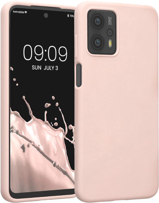 KWmobile Soft Flexible Rubber Cover - Θήκη Σιλικόνης Motorola Moto G13 / G23 - Dusty Pink