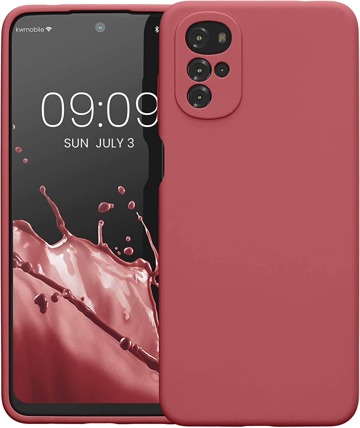 KWmobile Soft Flexible Rubber Cover - Θήκη Σιλικόνης Motorola Moto G22 - Dark Rose