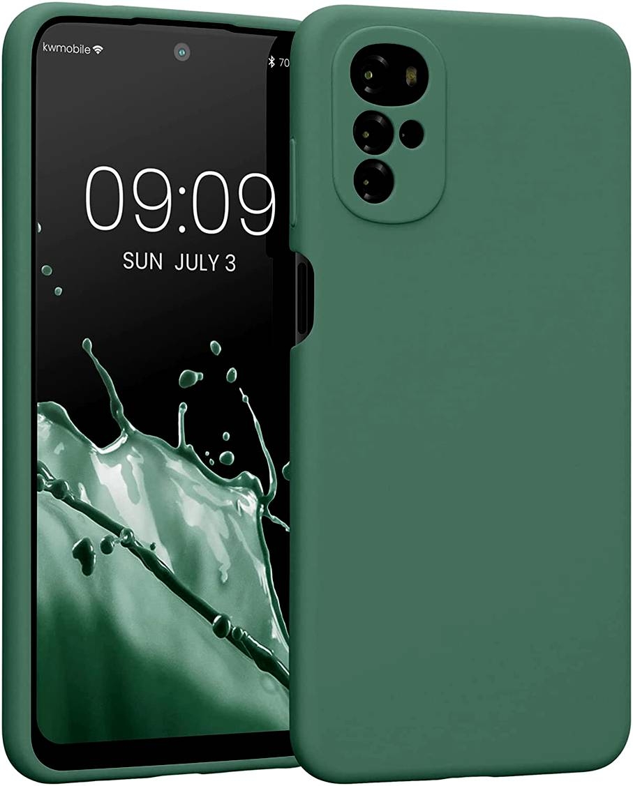 KWmobile Soft Flexible Rubber Cover - Θήκη Σιλικόνης Motorola Moto G22 - Forest Green