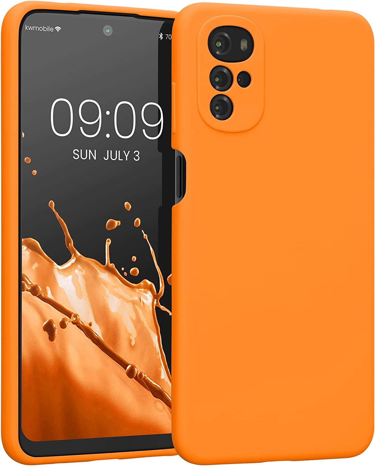 KWmobile Soft Flexible Rubber Cover - Θήκη Σιλικόνης Motorola Moto G22 - Fruity Orange