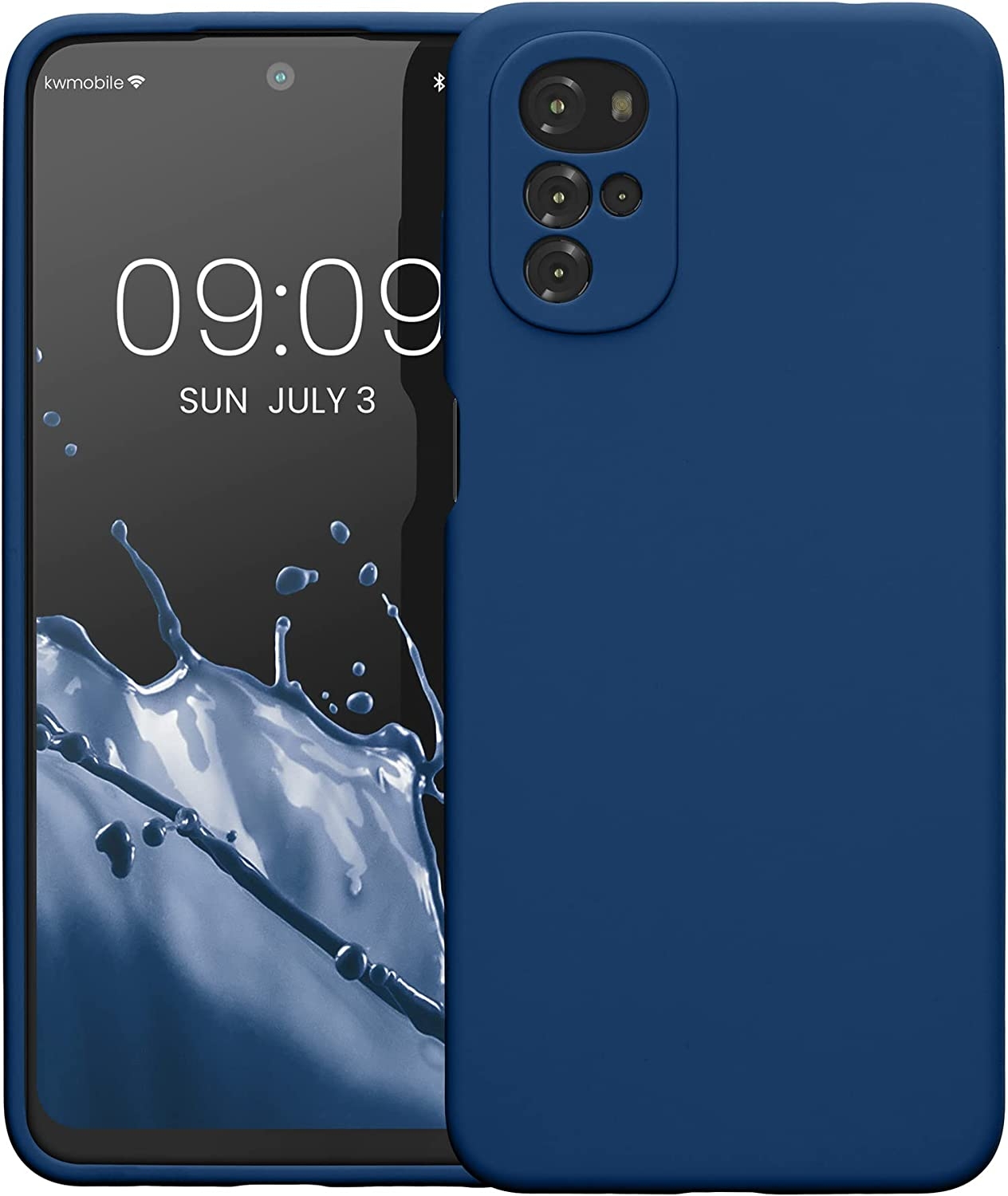 KWmobile Soft Flexible Rubber Cover - Θήκη Σιλικόνης Motorola Moto G22 - Navy Blue