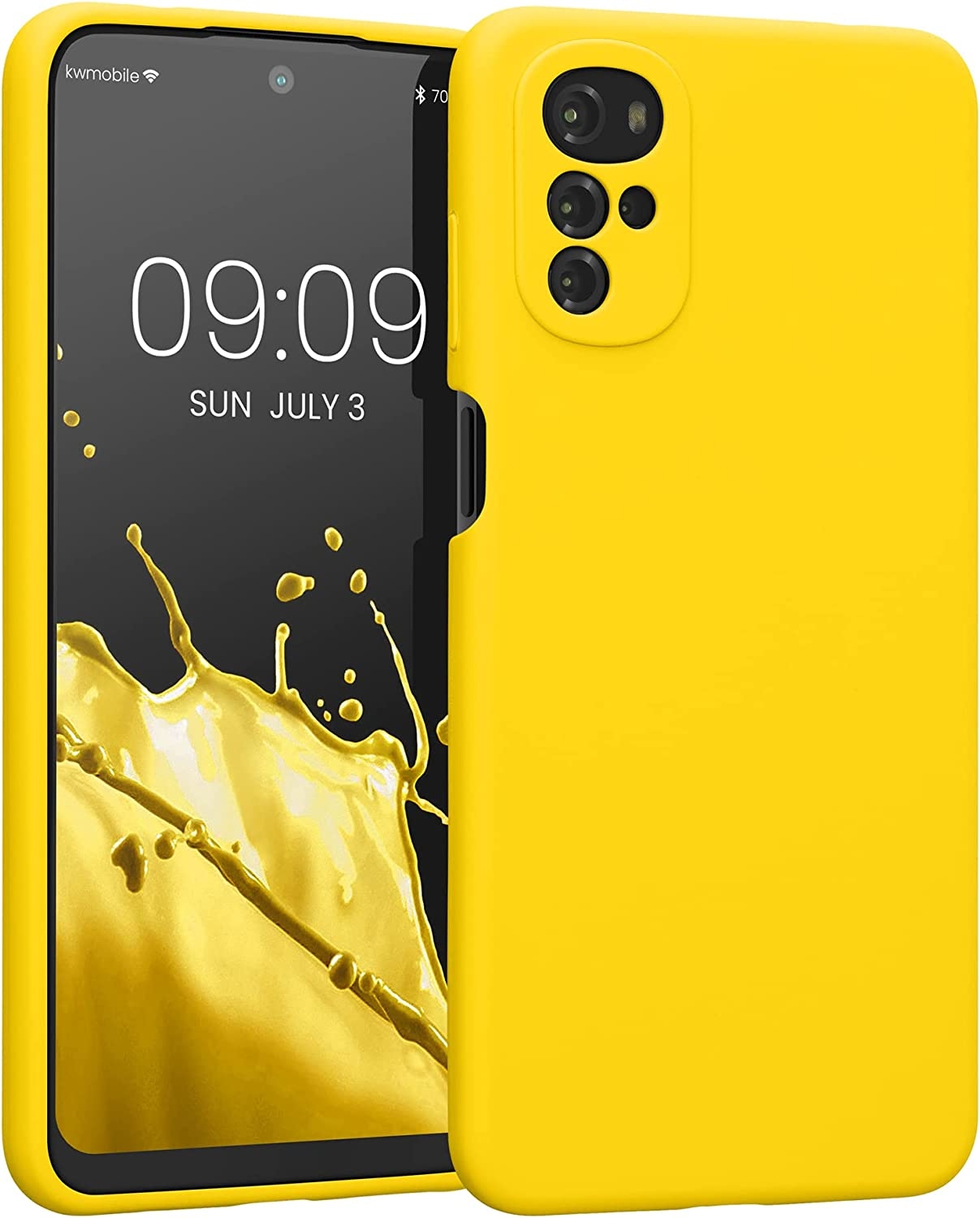 KWmobile Soft Flexible Rubber Cover - Θήκη Σιλικόνης Motorola Moto G22 - Vibrant Yellow