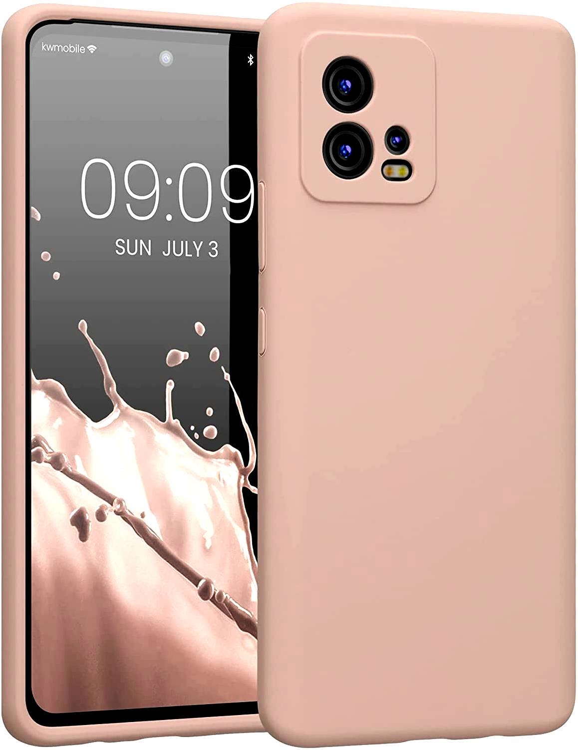 KWmobile Soft Flexible Rubber Cover - Θήκη Σιλικόνης Motorola Moto G72 με Πλαίσιο Κάμερας - Dusty Pink