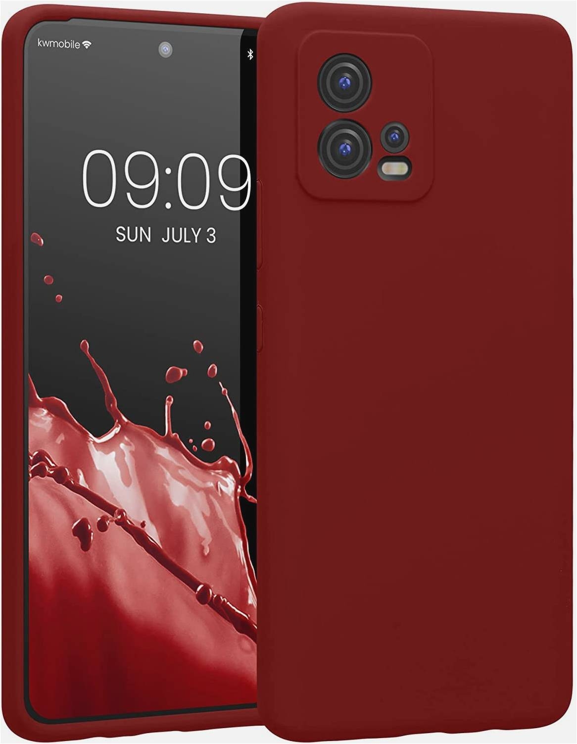 KWmobile Soft Flexible Rubber Cover - Θήκη Σιλικόνης Motorola Moto G72 με Πλαίσιο Κάμερας - Rhubarb Red
