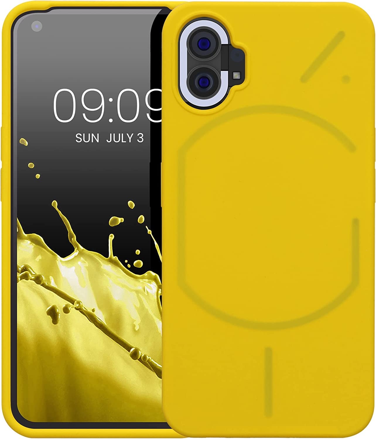 KWmobile Soft Flexible Rubber Cover - Θήκη Σιλικόνης Nothing Phone 1 - Radiant Yellow