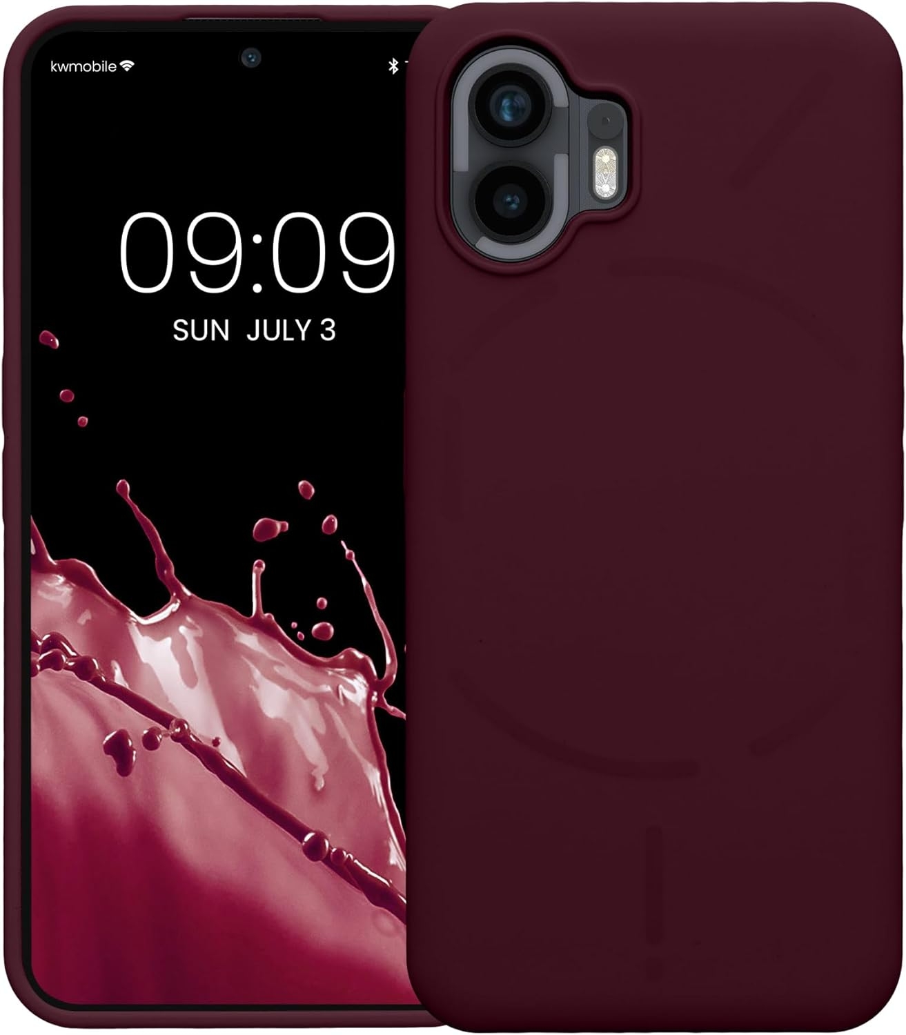 KWmobile Soft Flexible Rubber Cover - Θήκη Σιλικόνης Nothing Phone 2 - Bordeaux Violet 