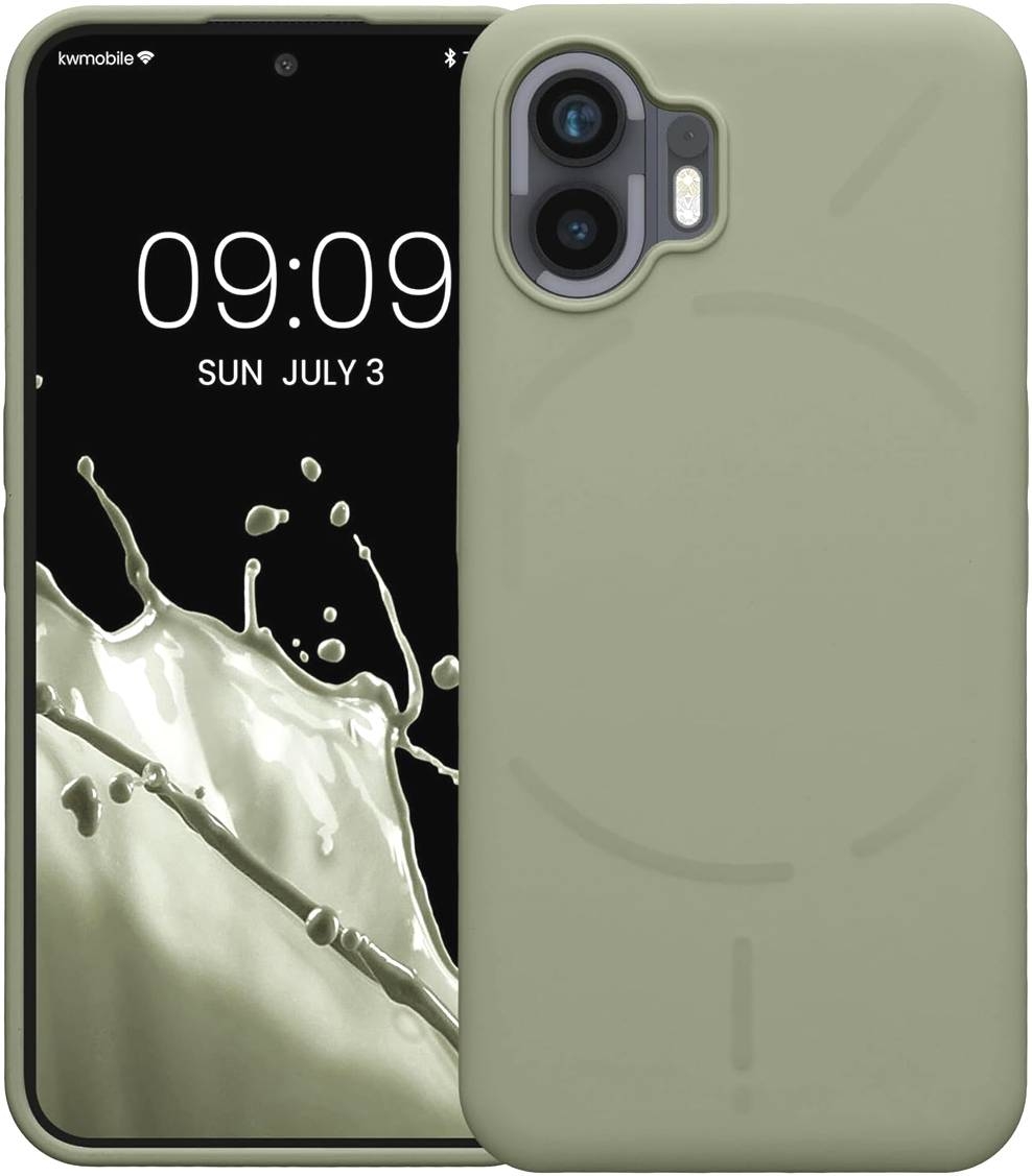 KWmobile Soft Flexible Rubber Cover - Θήκη Σιλικόνης Nothing Phone 2 - Gray Green