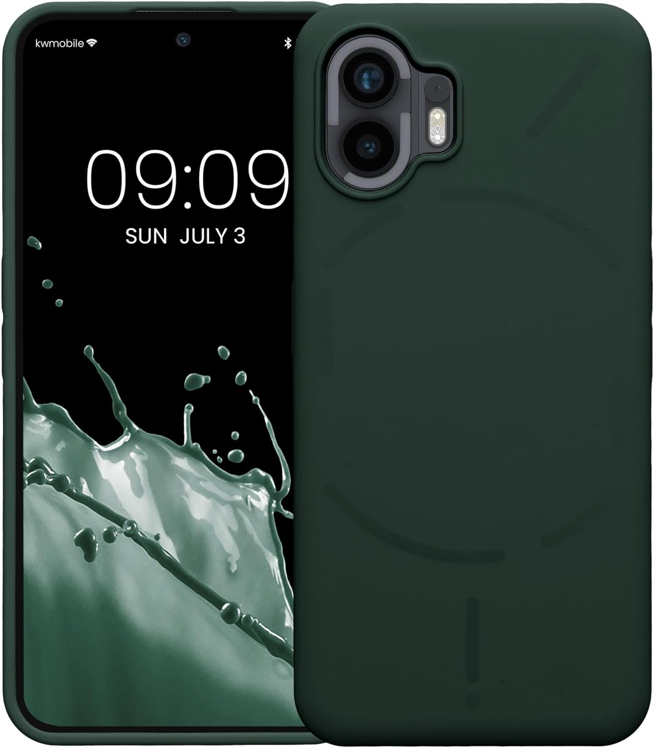 KWmobile Soft Flexible Rubber Cover - Θήκη Σιλικόνης Nothing Phone 2 - Moss Green
