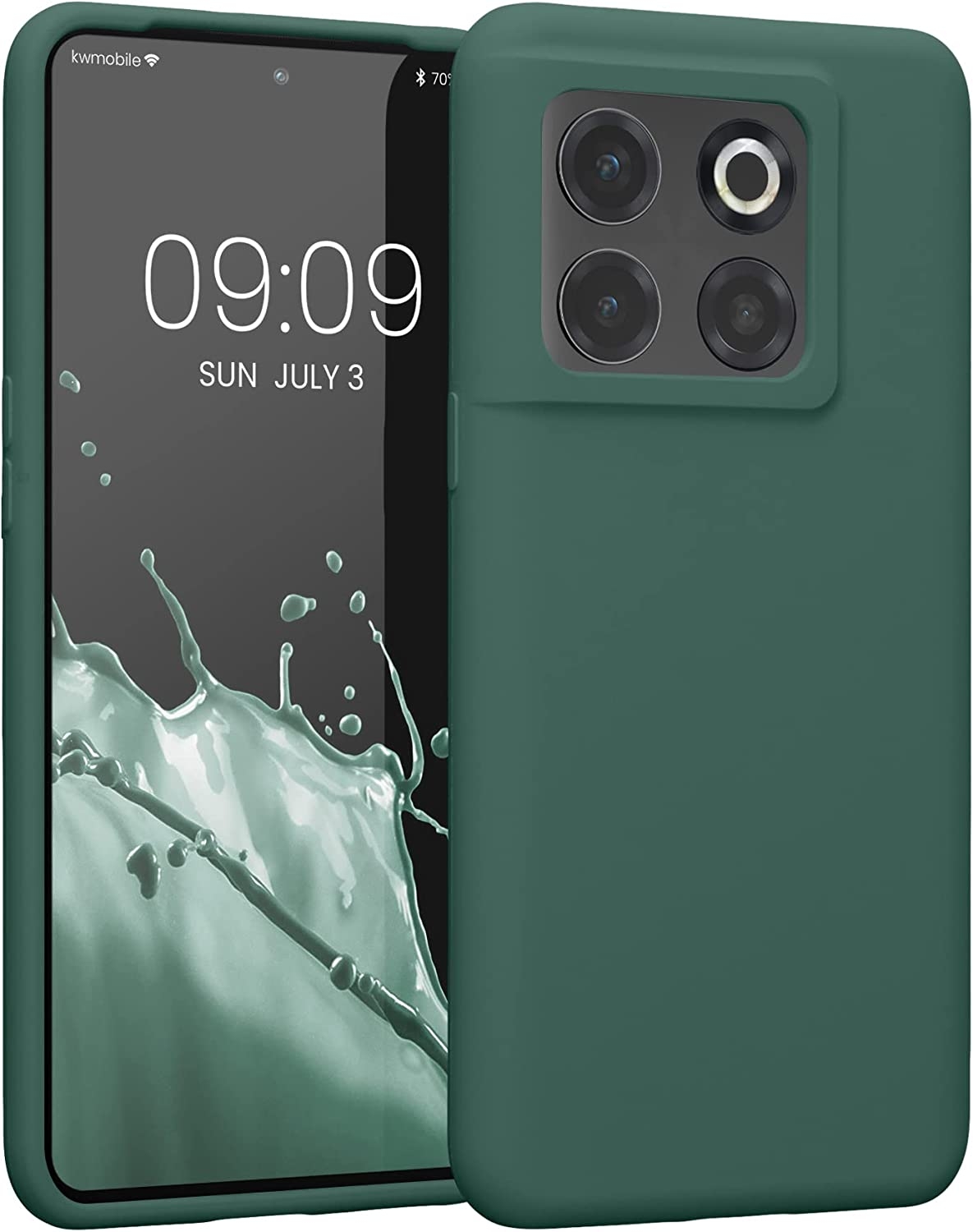 KWmobile Soft Flexible Rubber Cover - Θήκη Σιλικόνης OnePlus 10T - Forest Green
