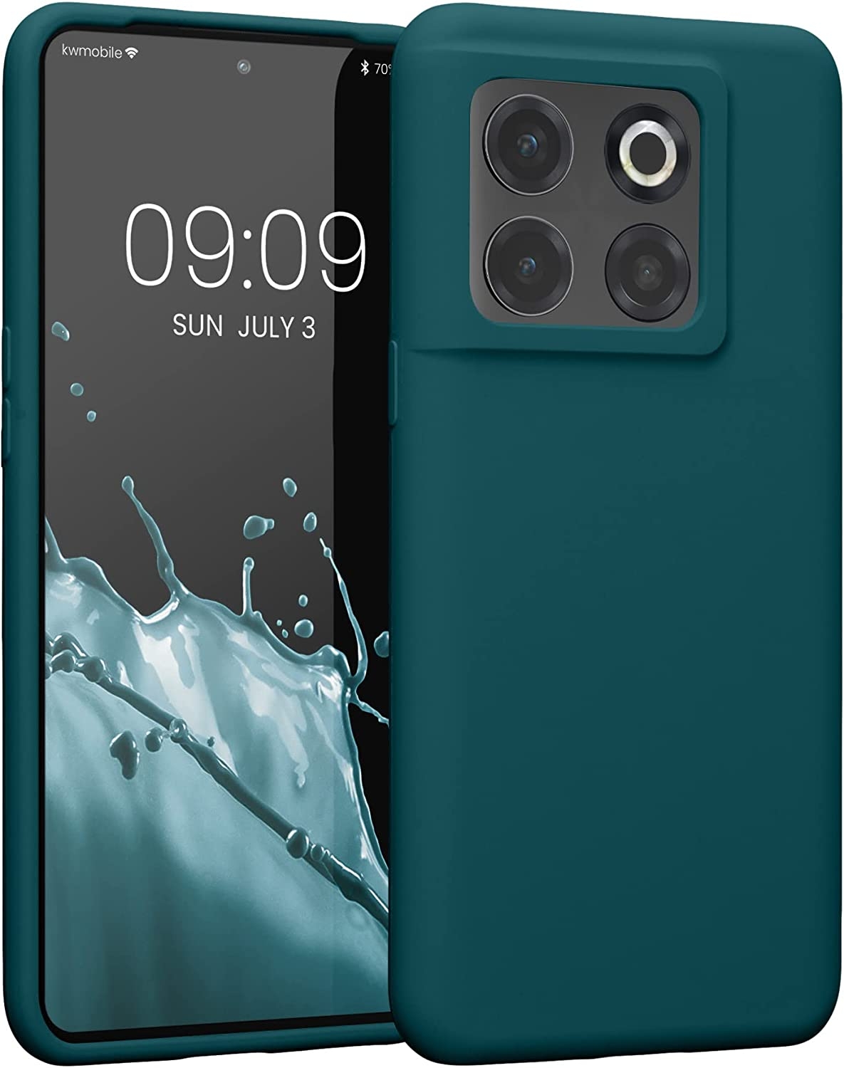 KWmobile Soft Flexible Rubber Cover - Θήκη Σιλικόνης OnePlus 10T - Teal Petrol Matte