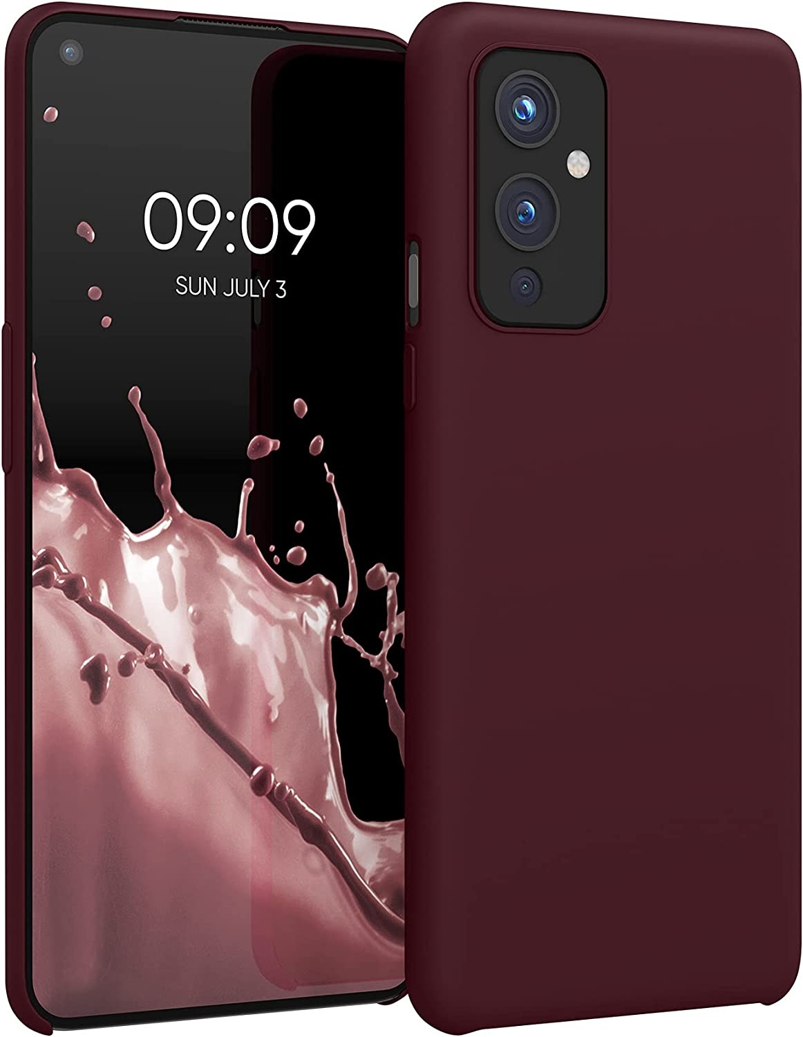 KWmobile Soft Flexible Rubber Cover - Θήκη Σιλικόνης OnePlus 9 - Tawny Red