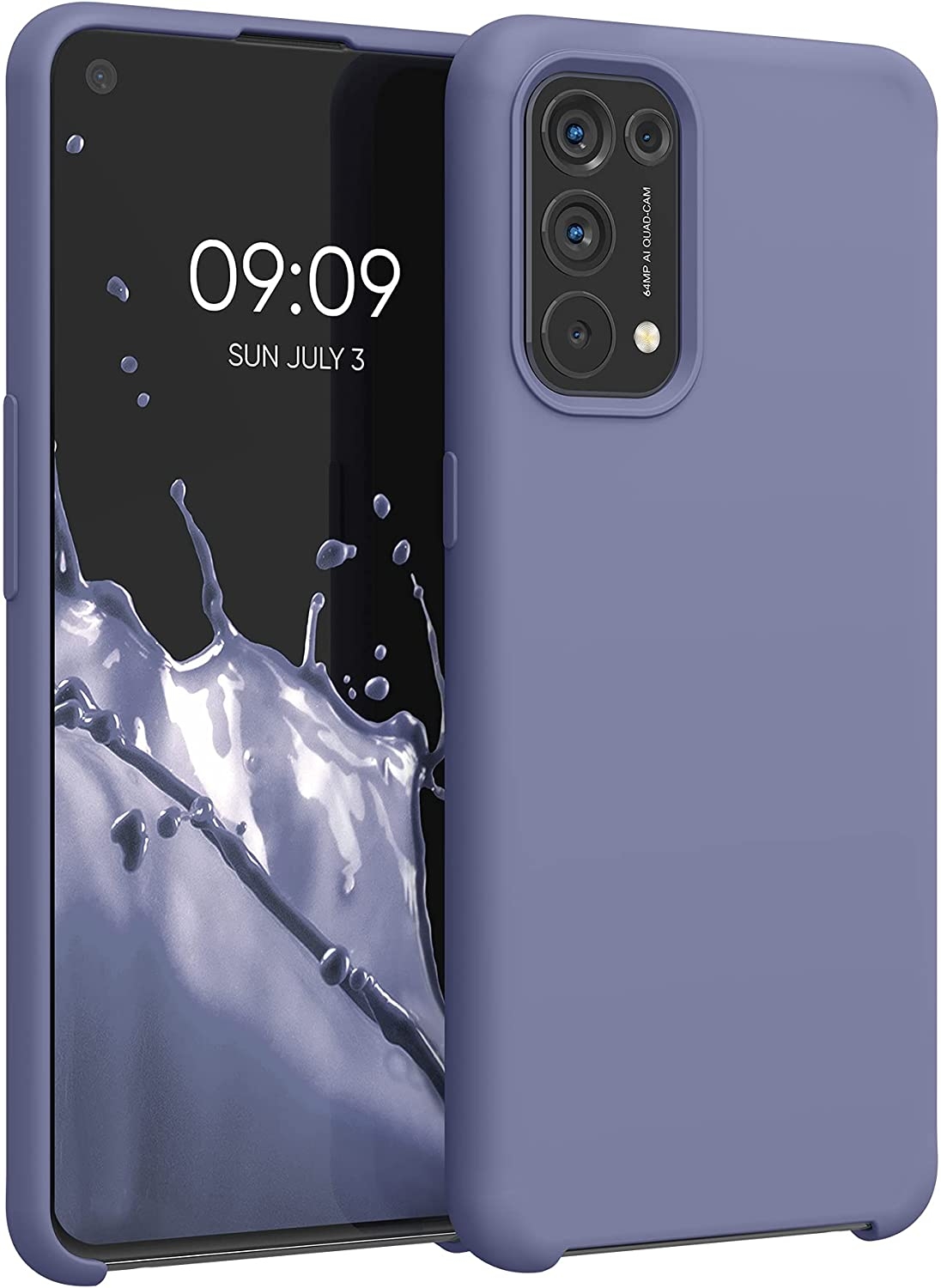 KWmobile Soft Flexible Rubber Cover - Θήκη Σιλικόνης Oppo Find X3 Lite - Lavender Grey