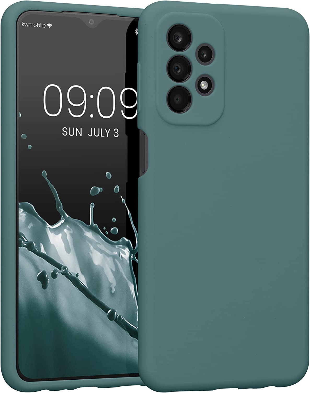 KWmobile Soft Flexible Rubber Cover - Θήκη Σιλικόνης Samsung Galaxy A23 με Πλαίσιο Κάμερας - Arctic Night