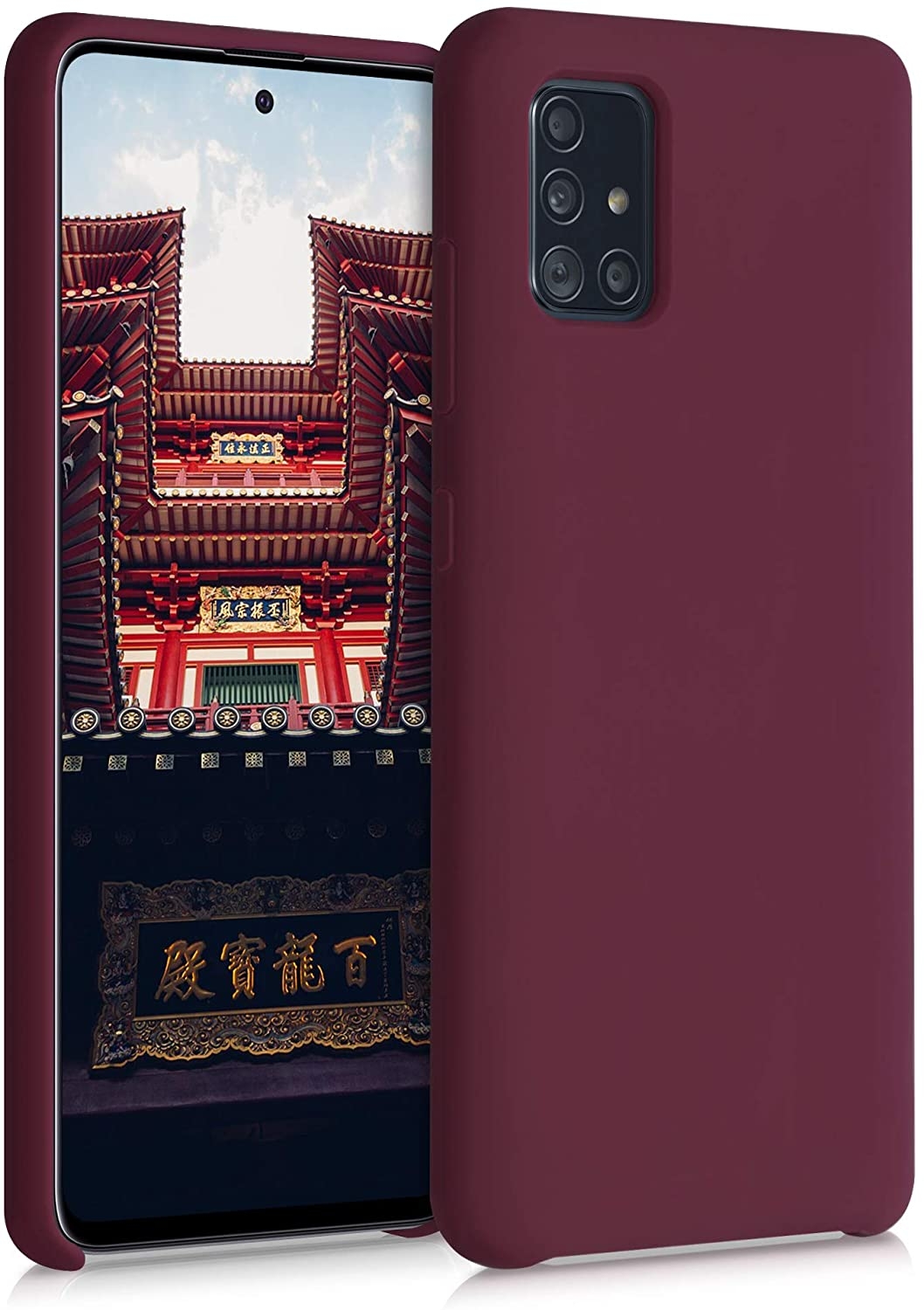 KWmobile Soft Flexible Rubber Cover - Θήκη Σιλικόνης Samsung Galaxy A51 - Tawny Red