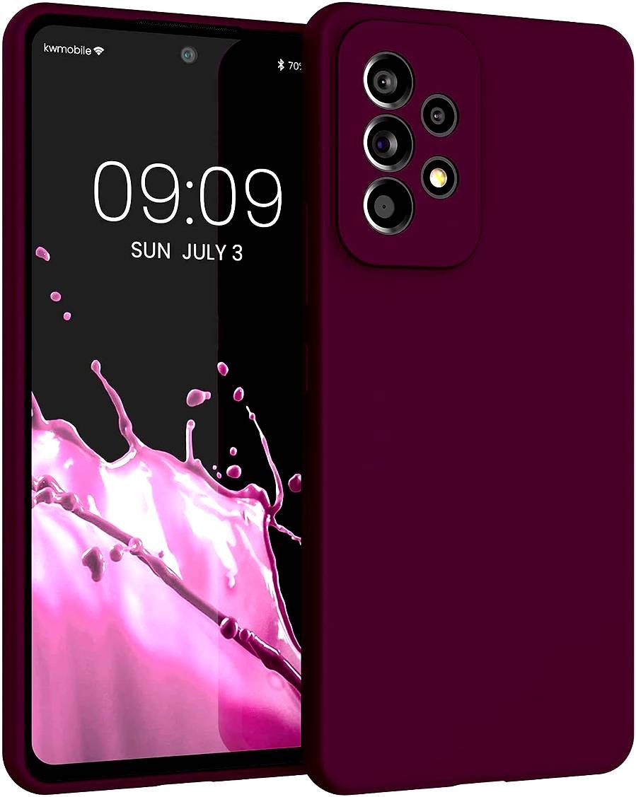 KWmobile Soft Flexible Rubber Cover - Θήκη Σιλικόνης Samsung Galaxy A53 5G - Bordeaux Violet
