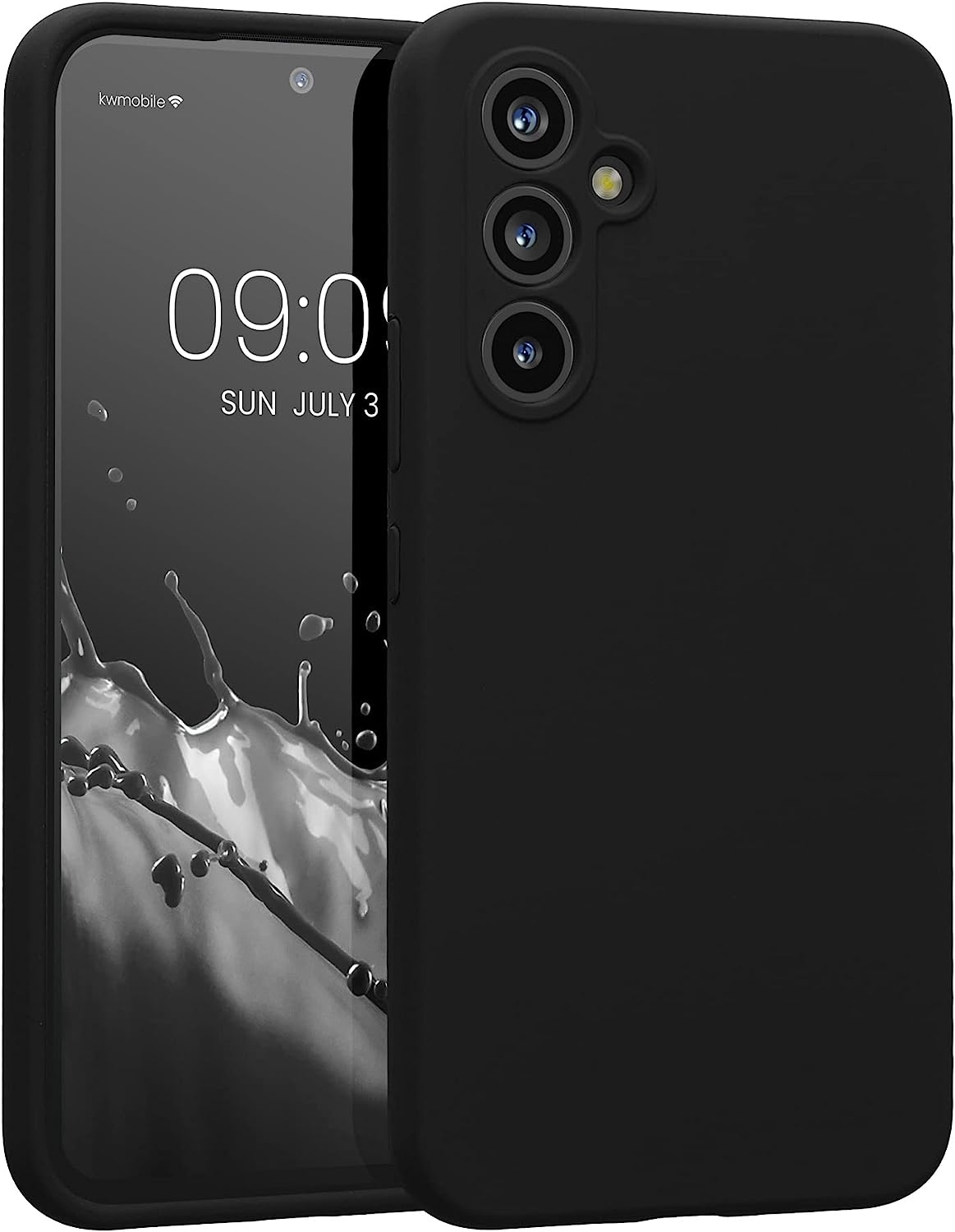 KWmobile Soft Flexible Rubber Cover - Θήκη Σιλικόνης Samsung Galaxy A54 με Πλαίσιο Κάμερας - Black