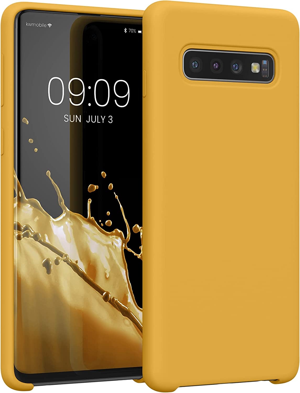 KWmobile Soft Flexible Rubber Cover - Θήκη Σιλικόνης Samsung Galaxy S10 - Mango