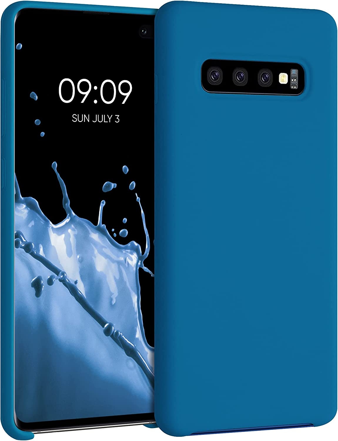KWmobile Soft Flexible Rubber Cover - Θήκη Σιλικόνης Samsung Galaxy S10 Plus - Caribbean Blue 