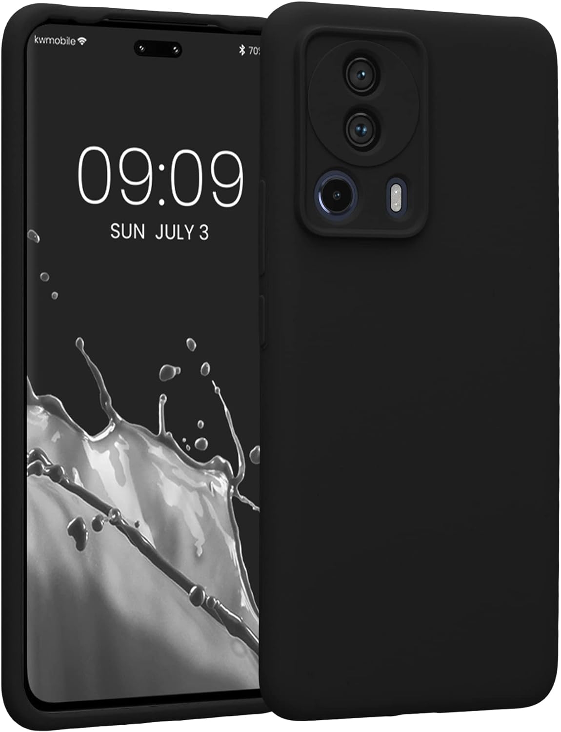KWmobile Soft Flexible Rubber Cover - Θήκη Σιλικόνης Xiaomi 13 Lite με Πλαίσιο Κάμερας - Black 