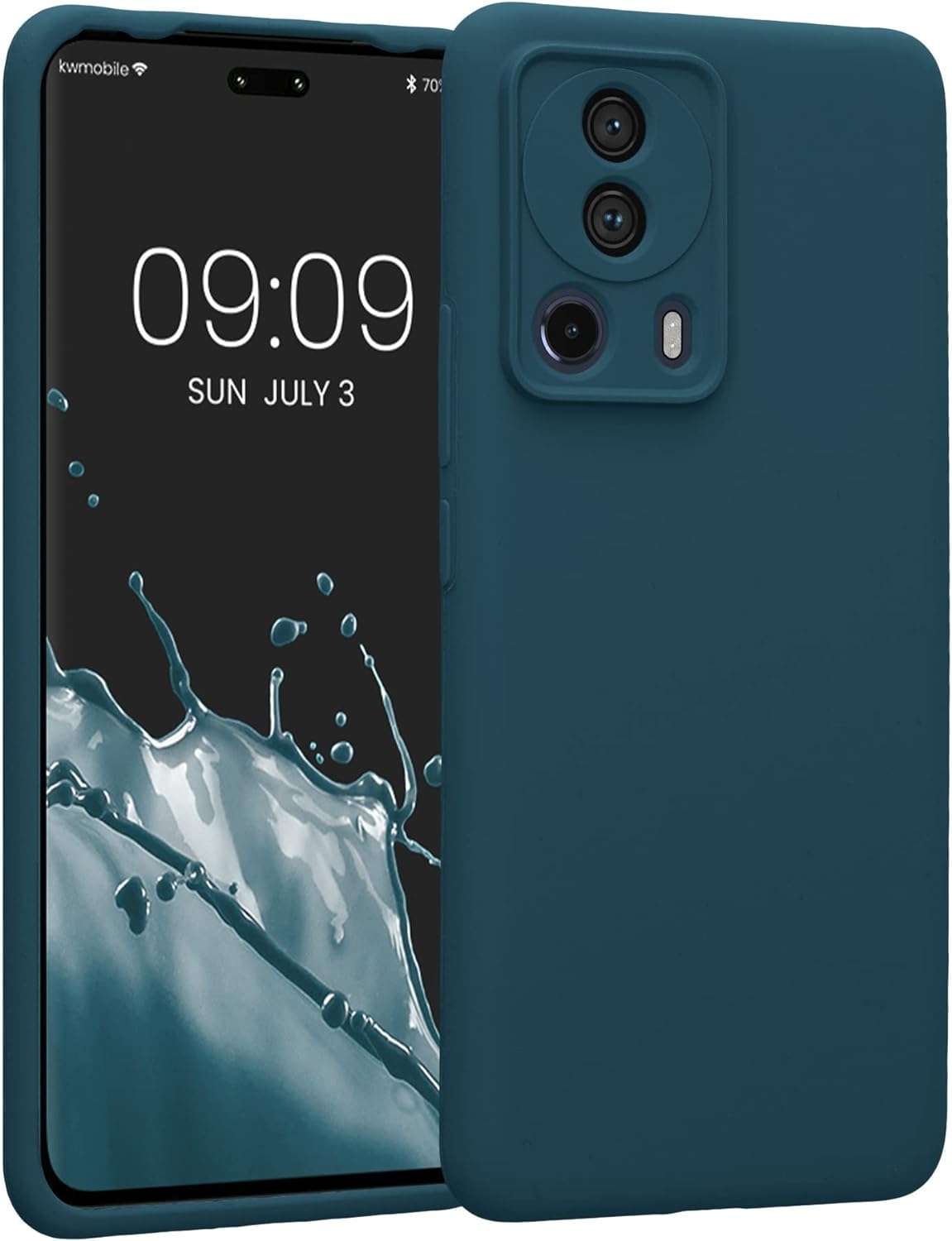 KWmobile Soft Flexible Rubber Cover - Θήκη Σιλικόνης Xiaomi 13 Lite με Πλαίσιο Κάμερας - Teal Matte